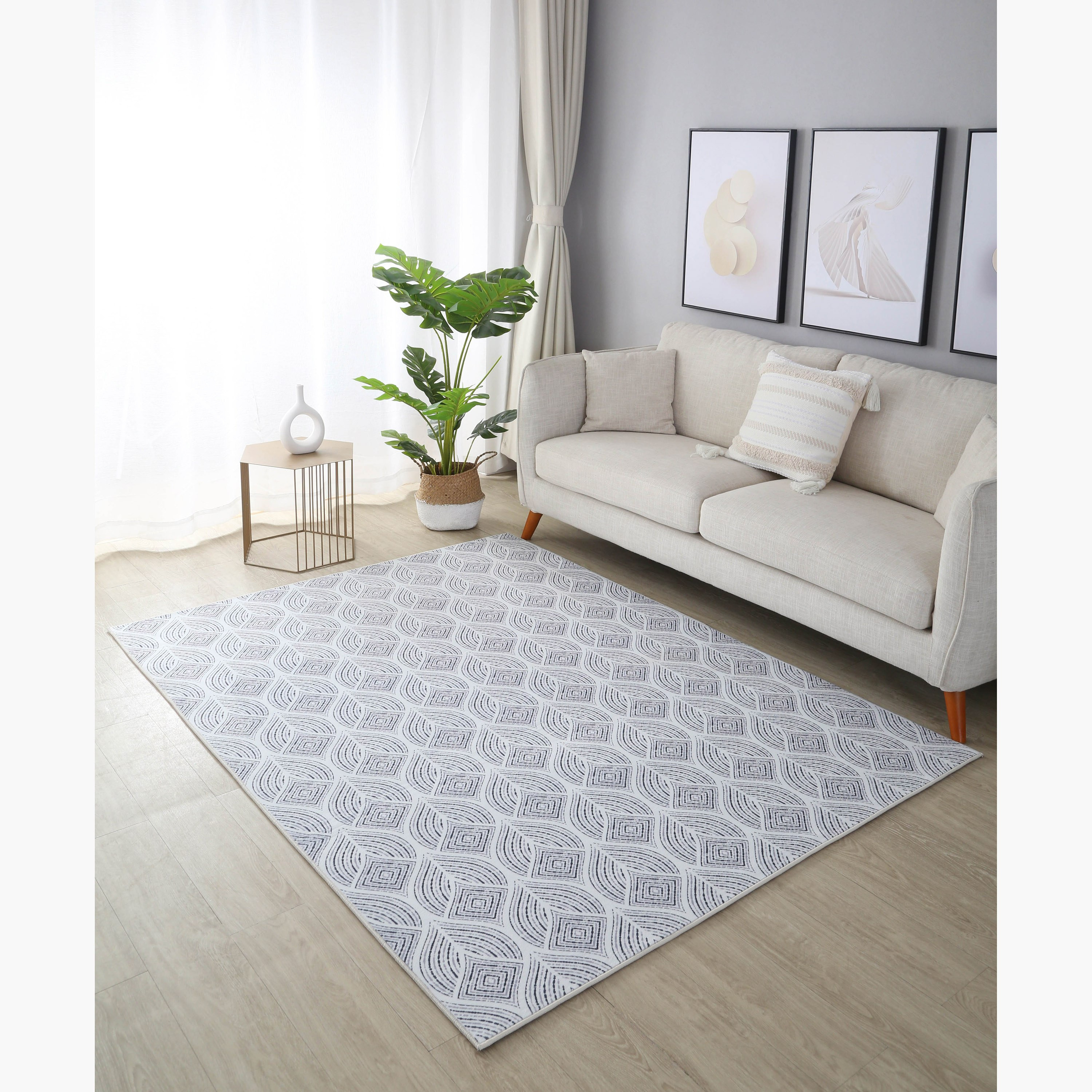 Ontario Emma Printed Flannel Rug - 150x200 cm-hbxdecorandfurnishings-floorcoverings-rugs-image-1