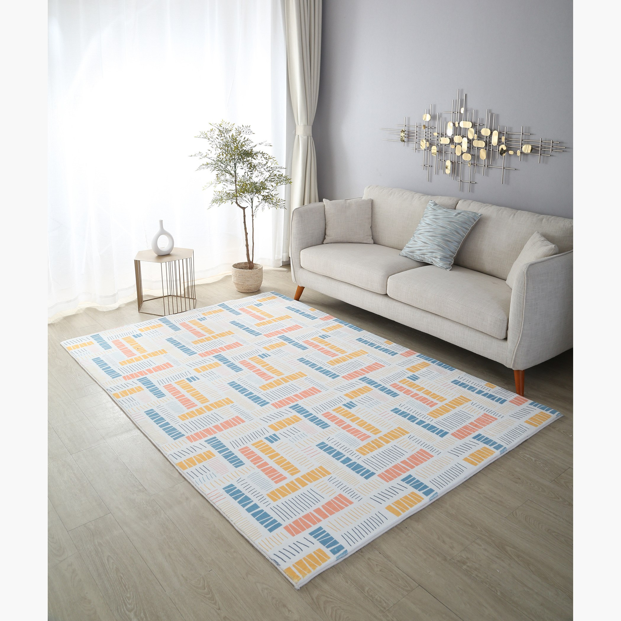 Milan Ava Printed Plush Fur Rug -160x230 cm-hbxdecorandfurnishings-floorcoverings-rugs-image-1