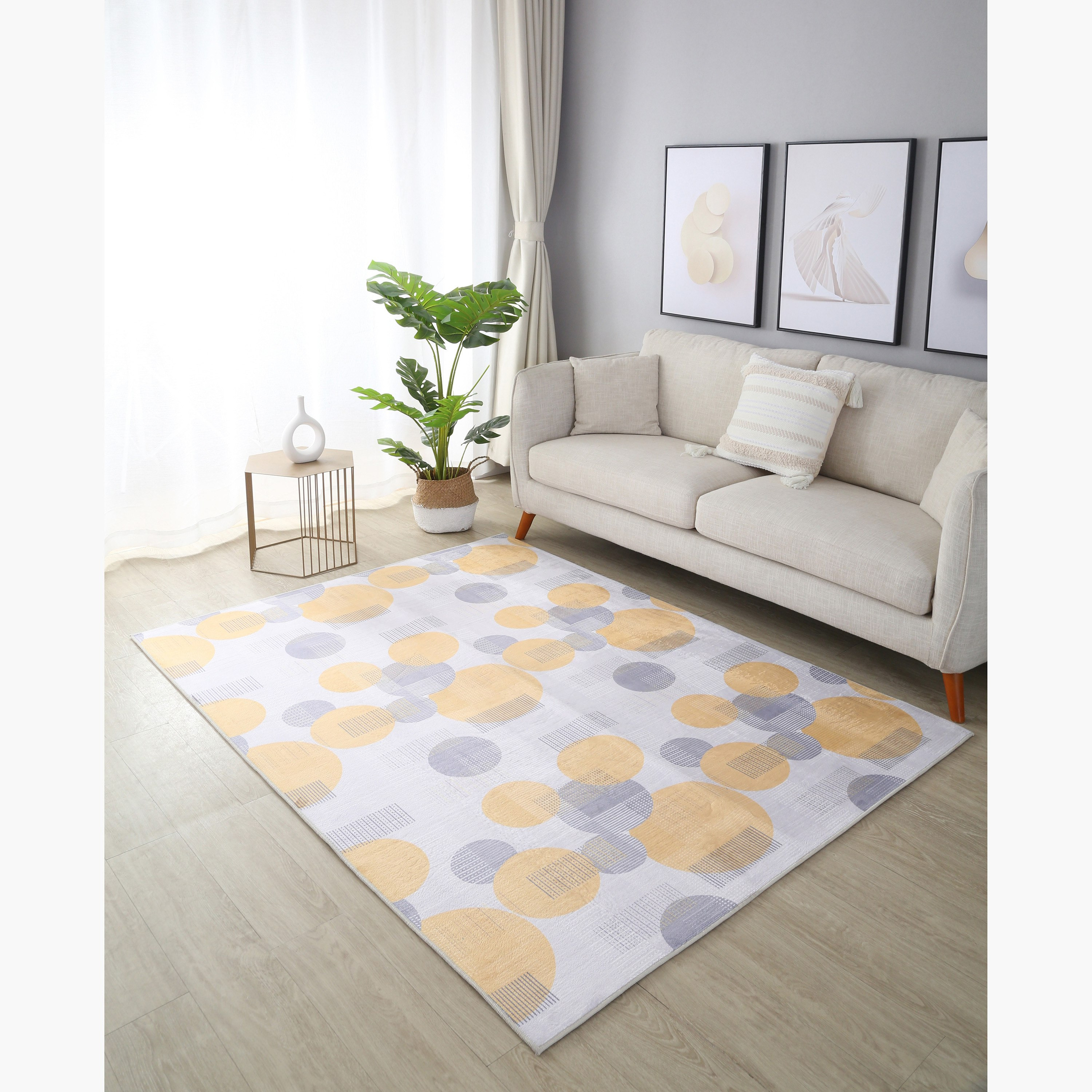 Wells Charlotte Printed Flannel Rug - 150x200 cm-hbxdecorandfurnishings-floorcoverings-rugs-image-1