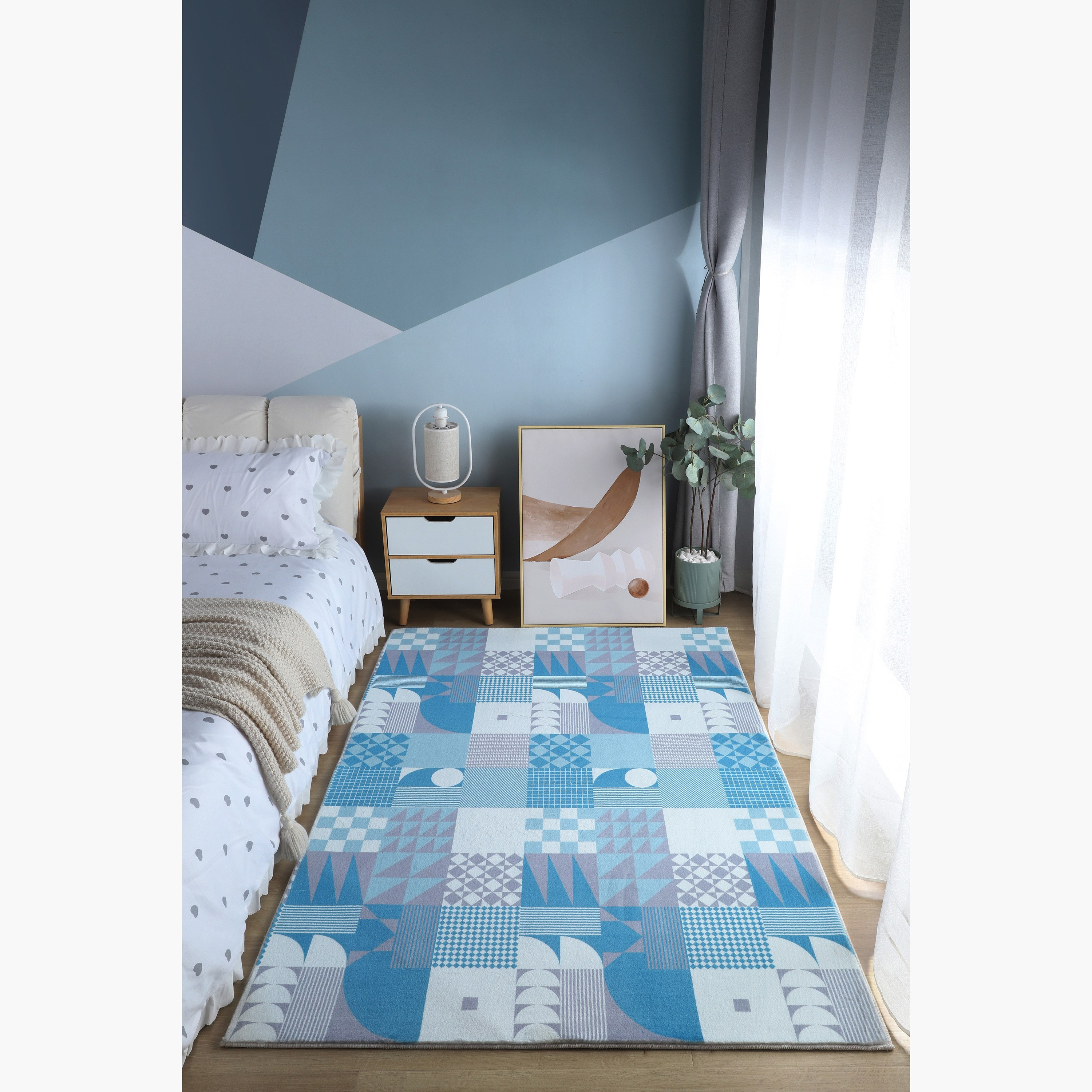 سجادة فرو مخمليّة بطبعات من ميلان صوفيا - 120x170 سم-hbxdecorandfurnishings-floorcoverings-rugs-image-1