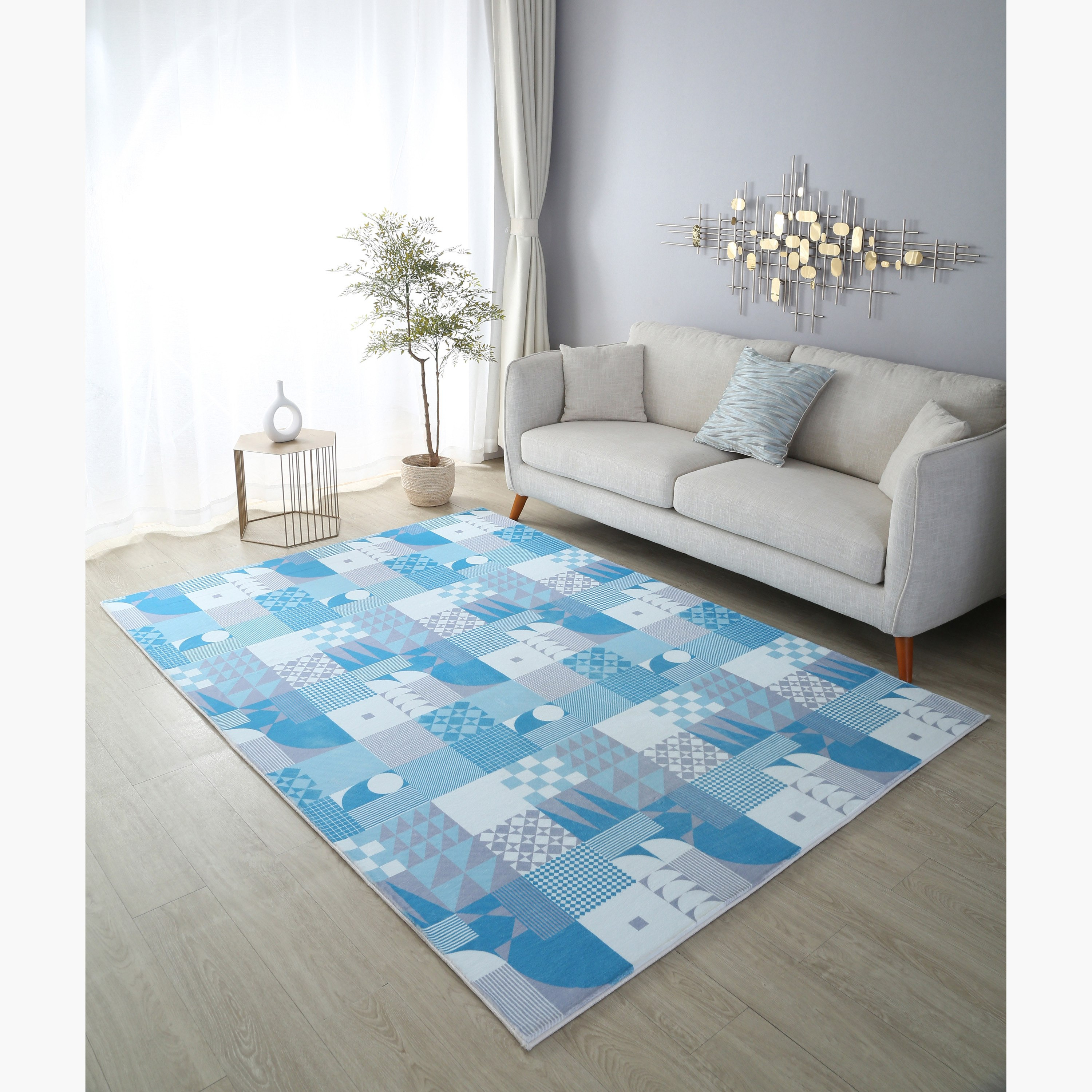 Milan Sophia Printed Plush Fur Rug - 160x230 cm-hbxdecorandfurnishings-floorcoverings-rugs-image-1