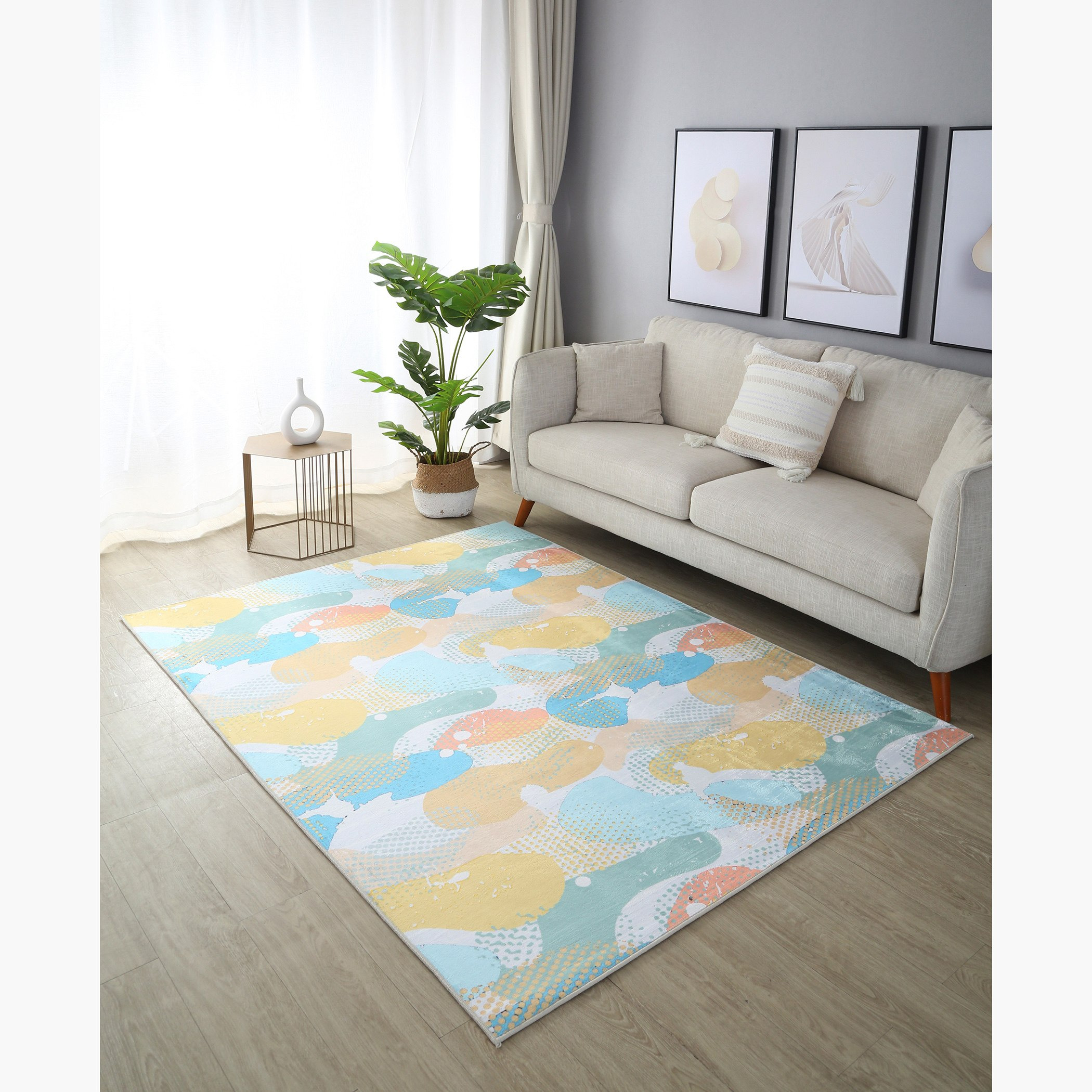 سجادة فلانيل بطبعات من ويلز أميليا - 150x200 سم-hbxdecorandfurnishings-floorcoverings-rugs-image-1