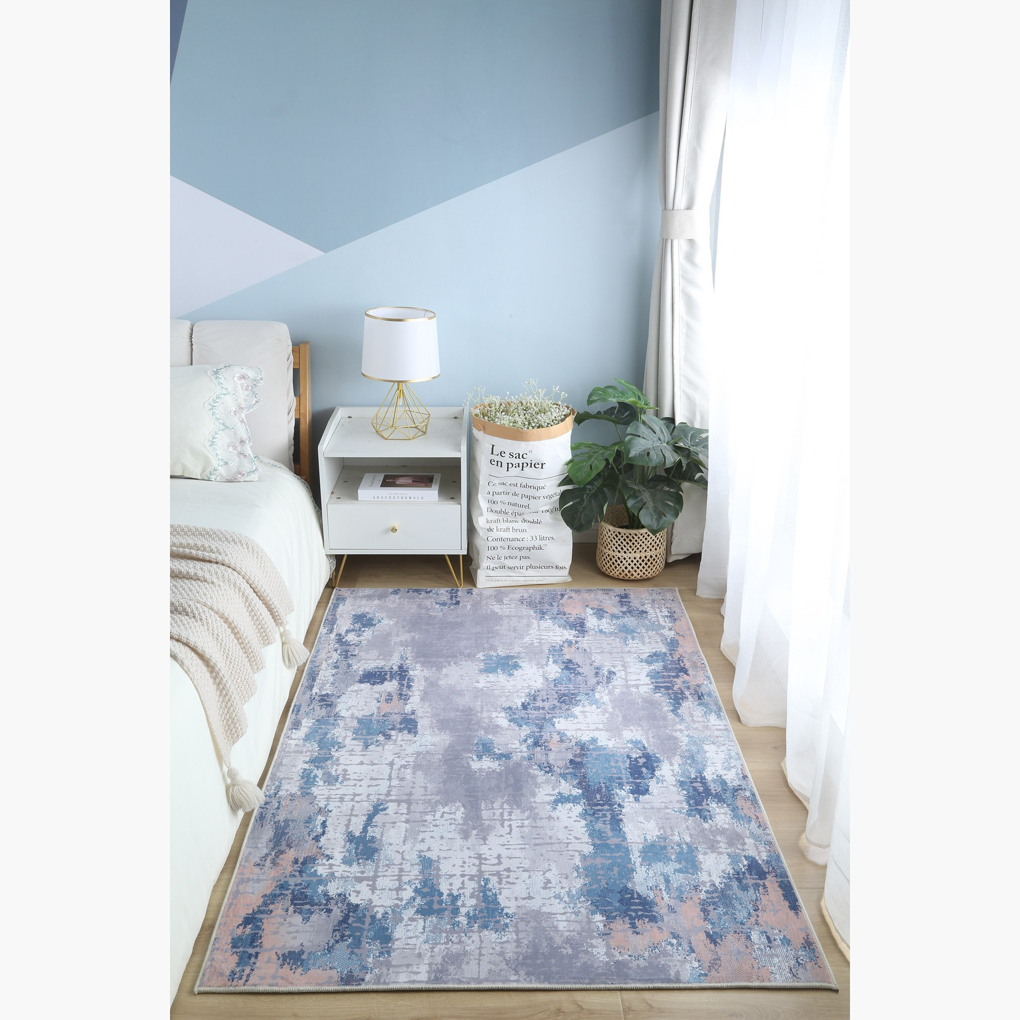 سجادة فلانيل بطبعات من ويلز جيانا - 110x160 سم-hbxdecorandfurnishings-floorcoverings-rugs-image-1