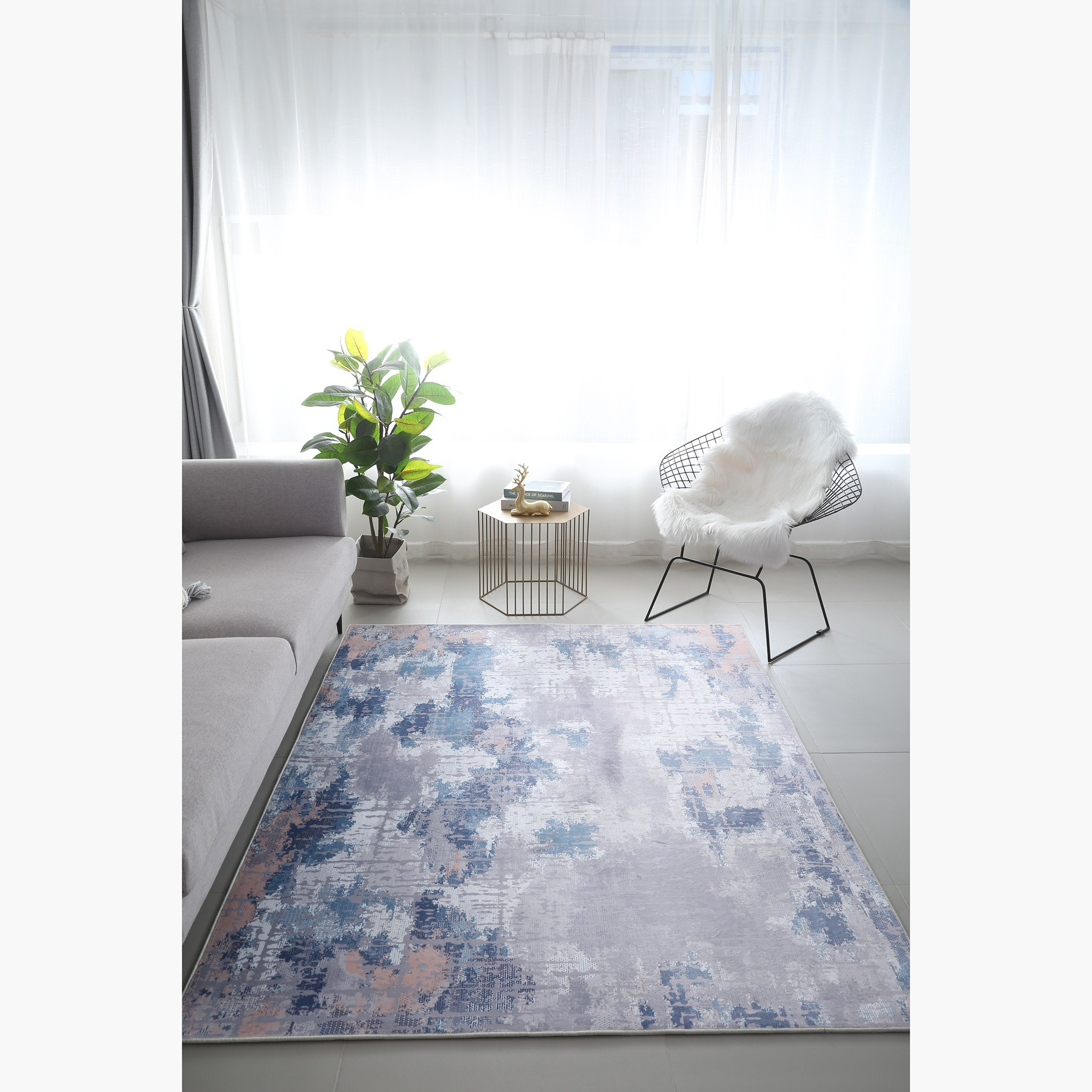 سجادة فلانيل بطبعات من ويلز جيانا - 150x200 سم-hbxdecorandfurnishings-floorcoverings-rugs-image-1