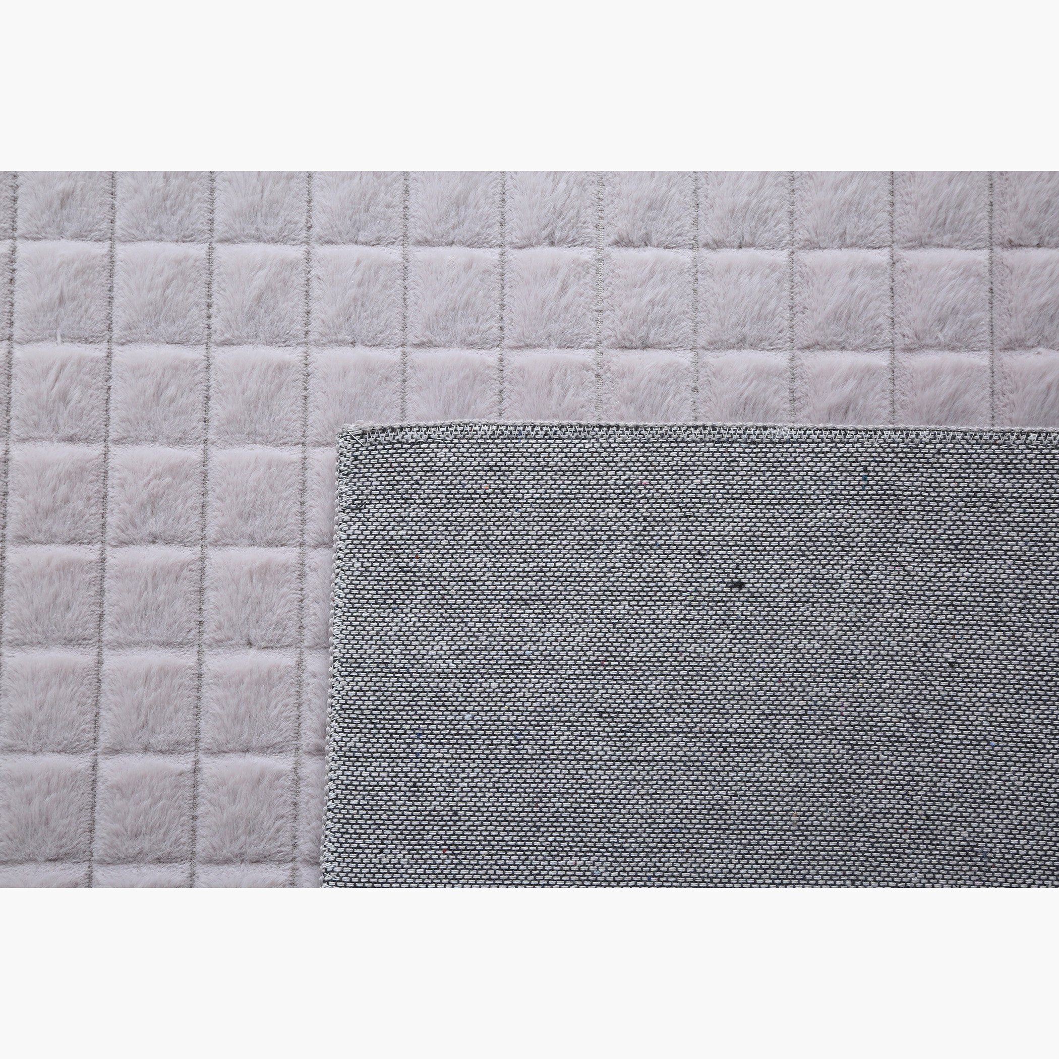سجادة فرو أرنب بتصميم مكعبات محفورة - 60x150 سم-hbxdecorandfurnishings-floorcoverings-rugs-image-4