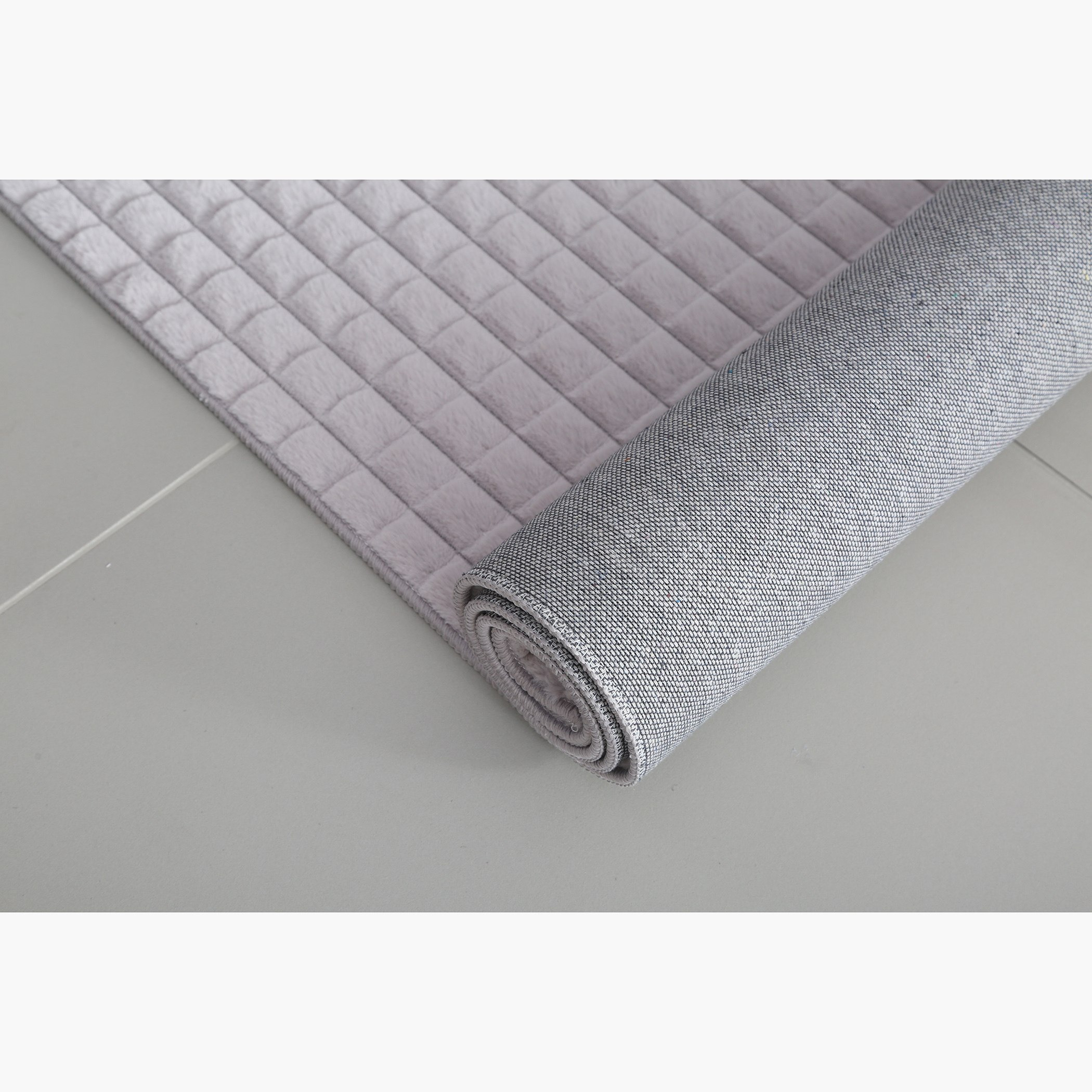 سجادة فرو أرنب بتصميم مكعبات محفورة - 150x200 سم-hbxdecorandfurnishings-floorcoverings-rugs-image-5