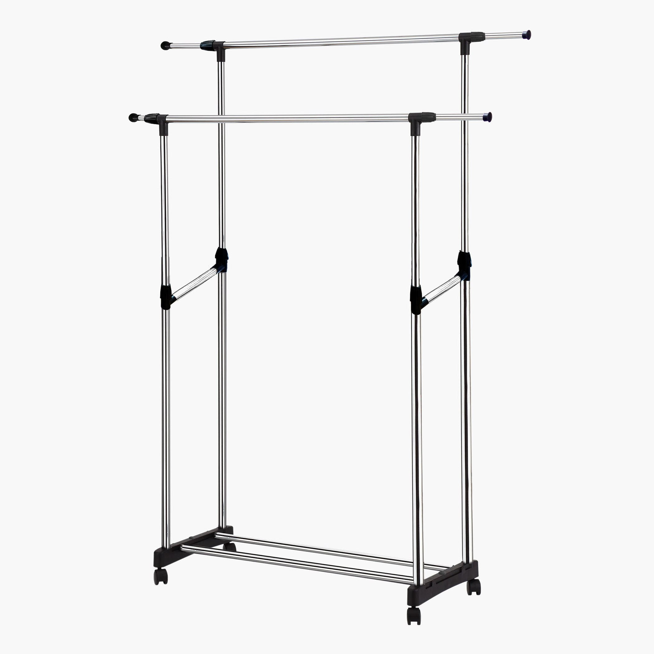 رف ملابس بعمودين وعجلات من أميتي - 80x43x160 سم-hbxhomeware-bathandlaundry-clothesdryingracks-image-2