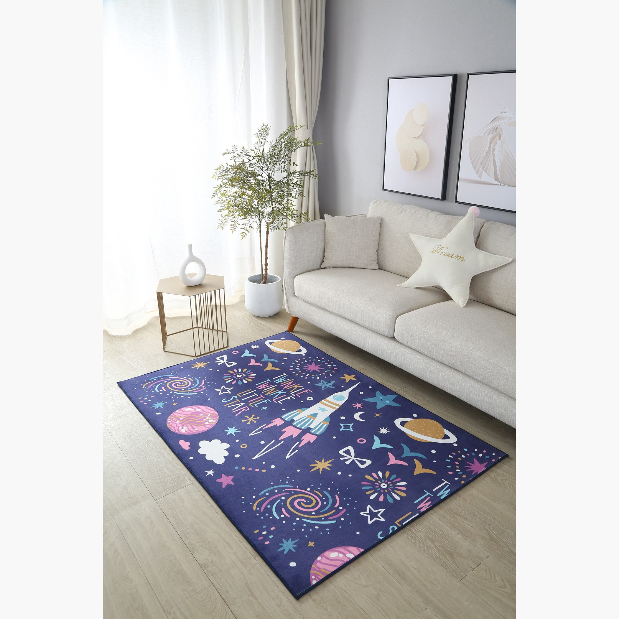 سجادة فلانيل بطبعات من بن أوشيانيا - 110x160 سم-hbxhomeware-hbxkidsandyouth-image-1
