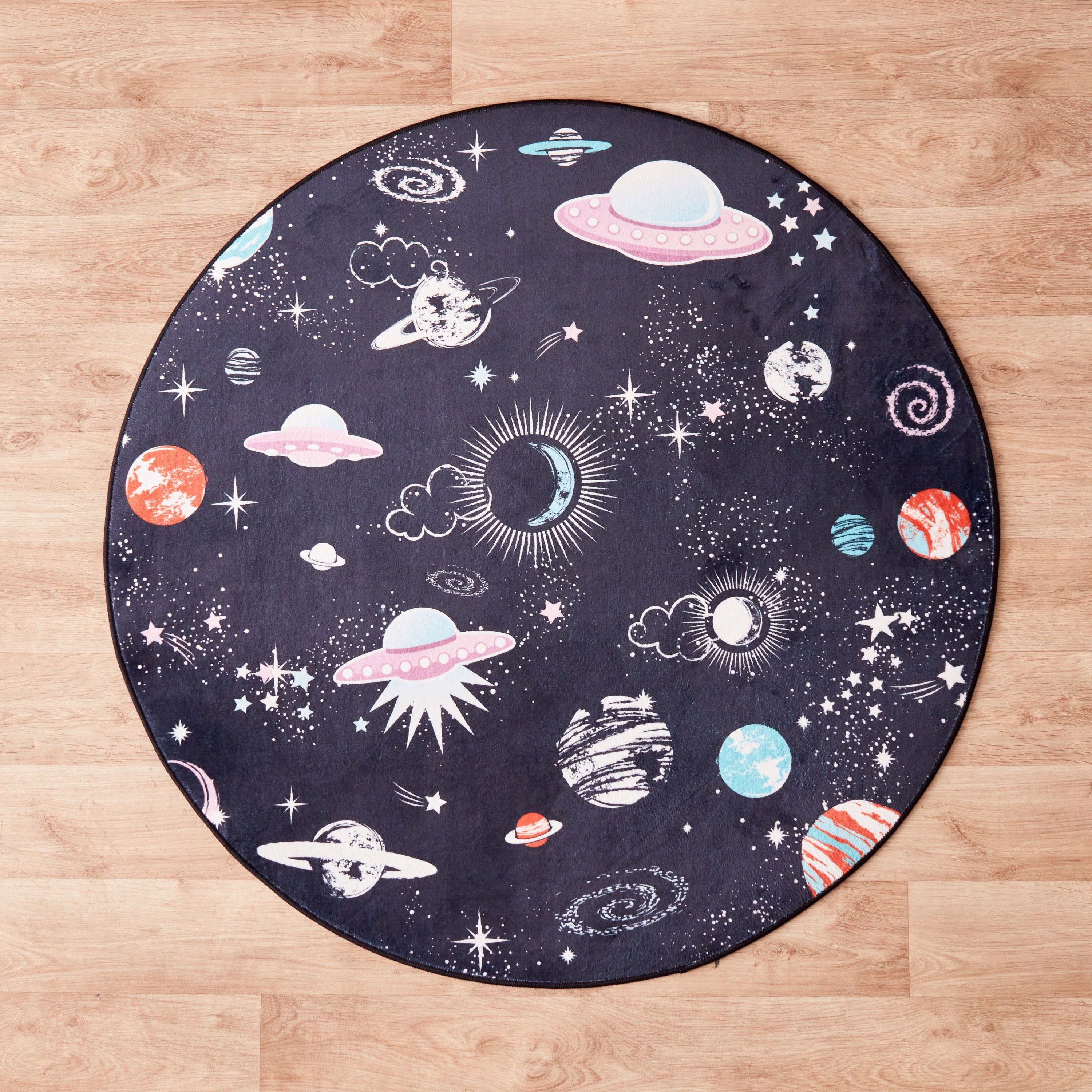 سجادة فلانيل مستديرة بطبعات من بن أوشينيا  - 100 سم-hbxdecorandfurnishings-floorcoverings-rugs-image-2