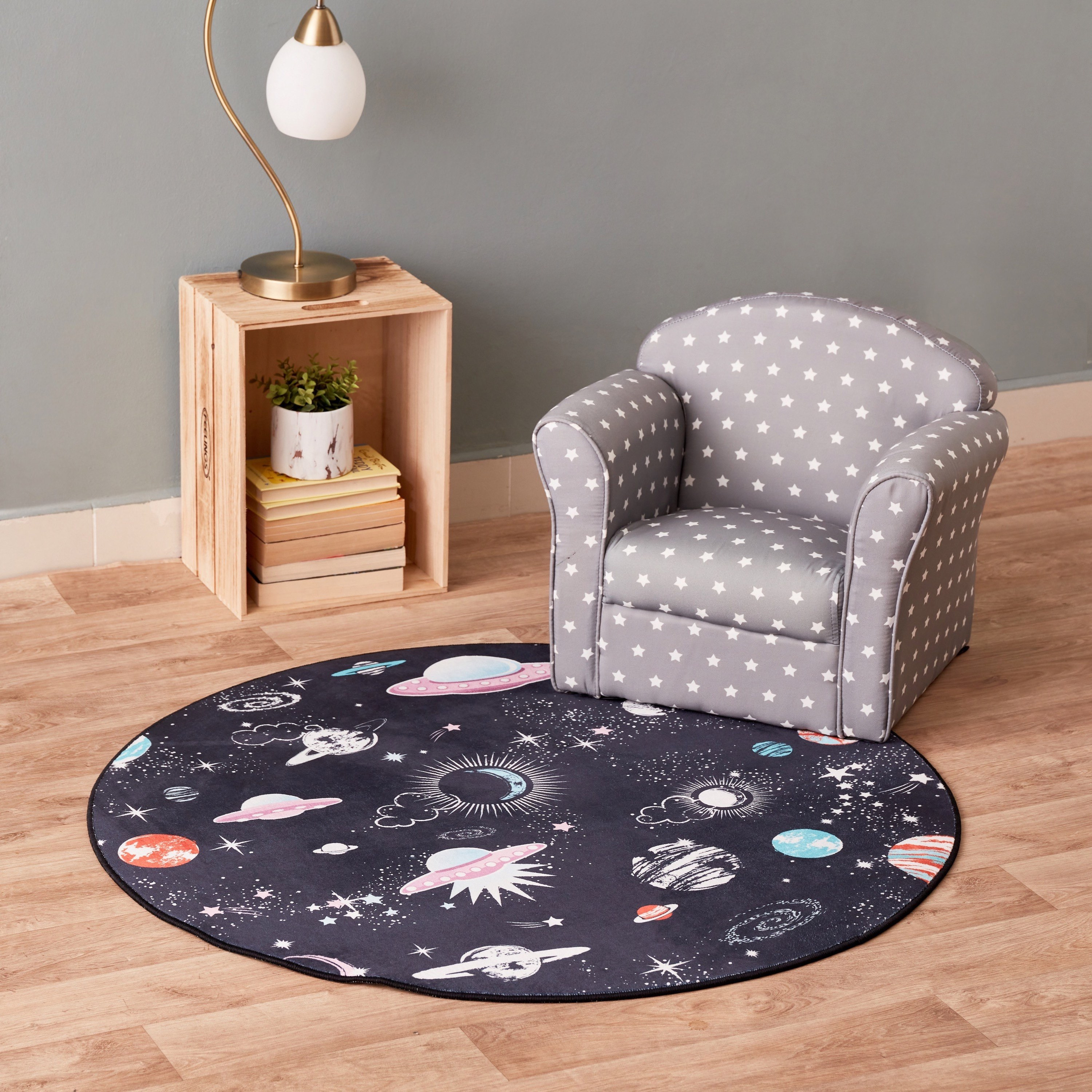 سجادة فلانيل مستديرة بطبعات من بن أوشينيا  - 100 سم-hbxdecorandfurnishings-floorcoverings-rugs-image-5