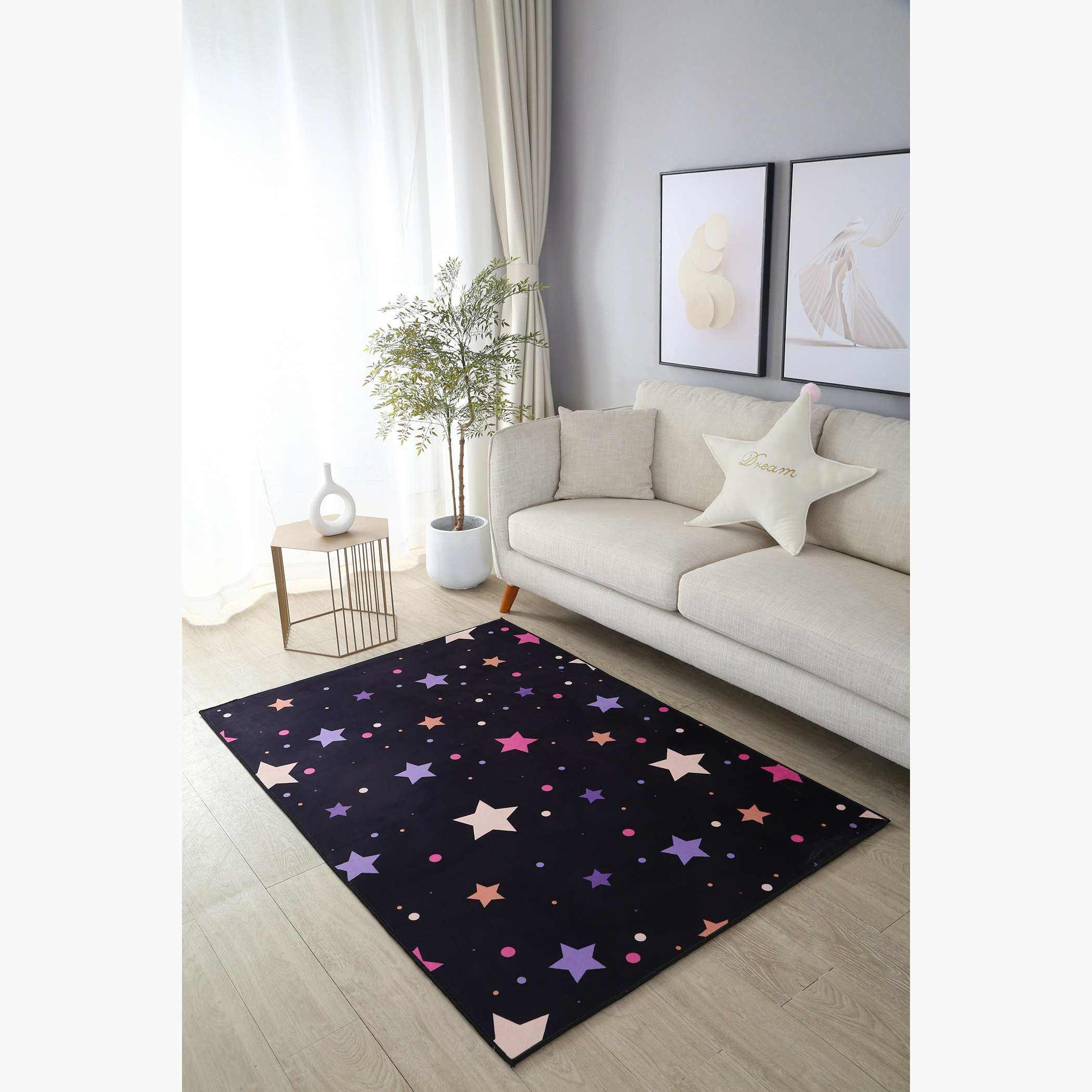 سجادة فلانيل بطبعات من بن أوشيانيا - 110x160 سم-hbxdecorandfurnishings-floorcoverings-rugs-image-1