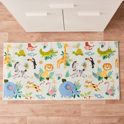 Ben Ocenia Printed Jungle Story Flannel Rug - 60x120 cms