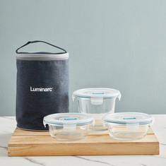 Luminarc 3-Piece Food Storage Container with Bag
