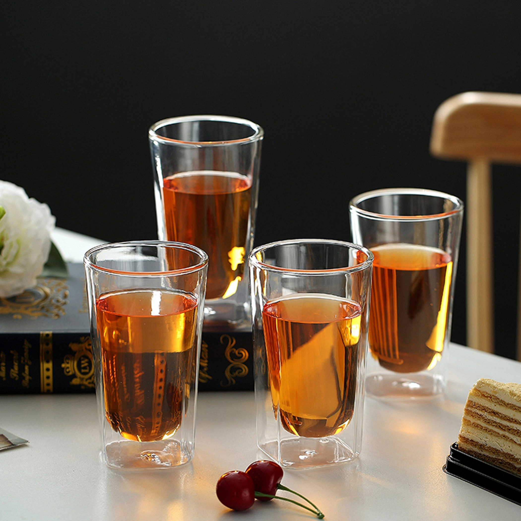 طقم أكواب 4 قطع بجدار مزدوج من نيو - 350 مل-hbxhomeware-hbxkitchen-image-1