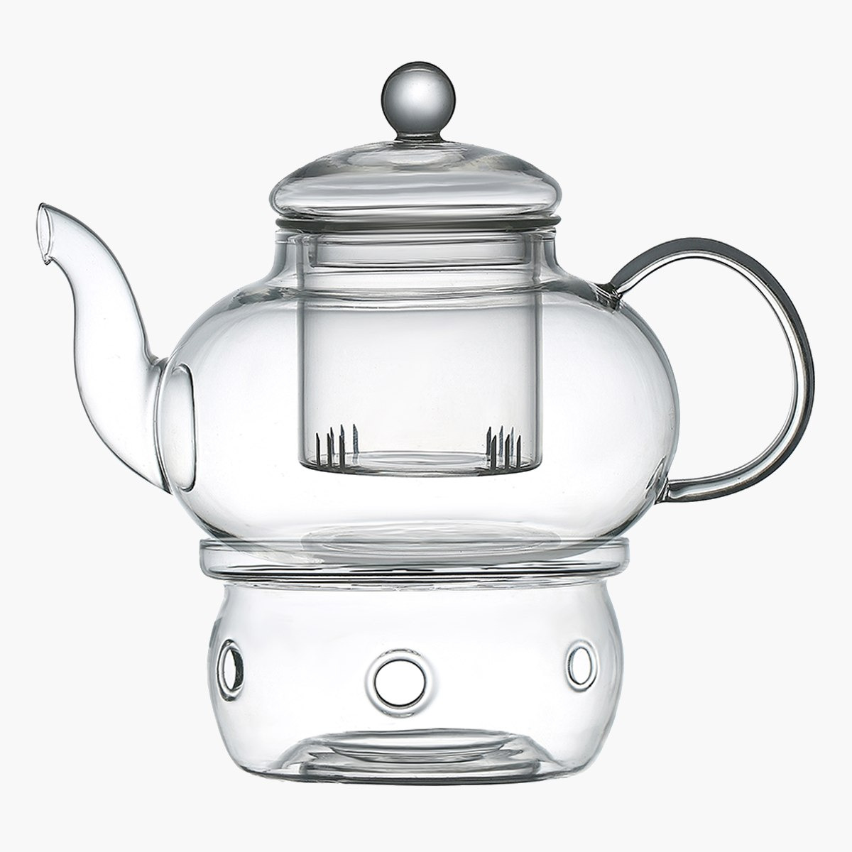 طقم إبريق شاي زجاج بوعاء تسخين قطعتين من نيو - 1 لتر-hbxhomeware-hbxkitchen-image-2