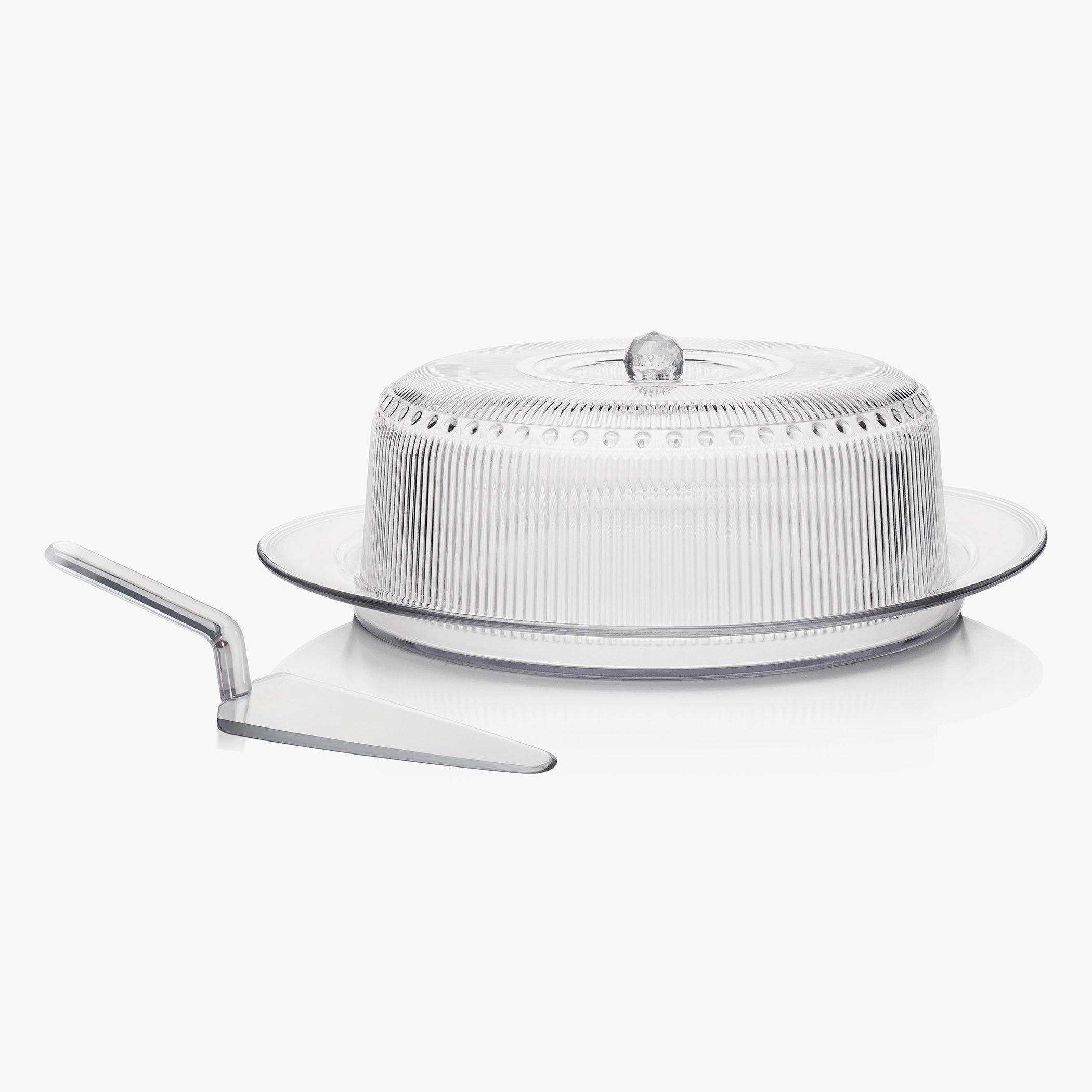 طقم تقديم كيك أكريليك 4 قطع من لوكس نيو باروك-hbxdecorandfurnishings-tabletop-serveware-image-2