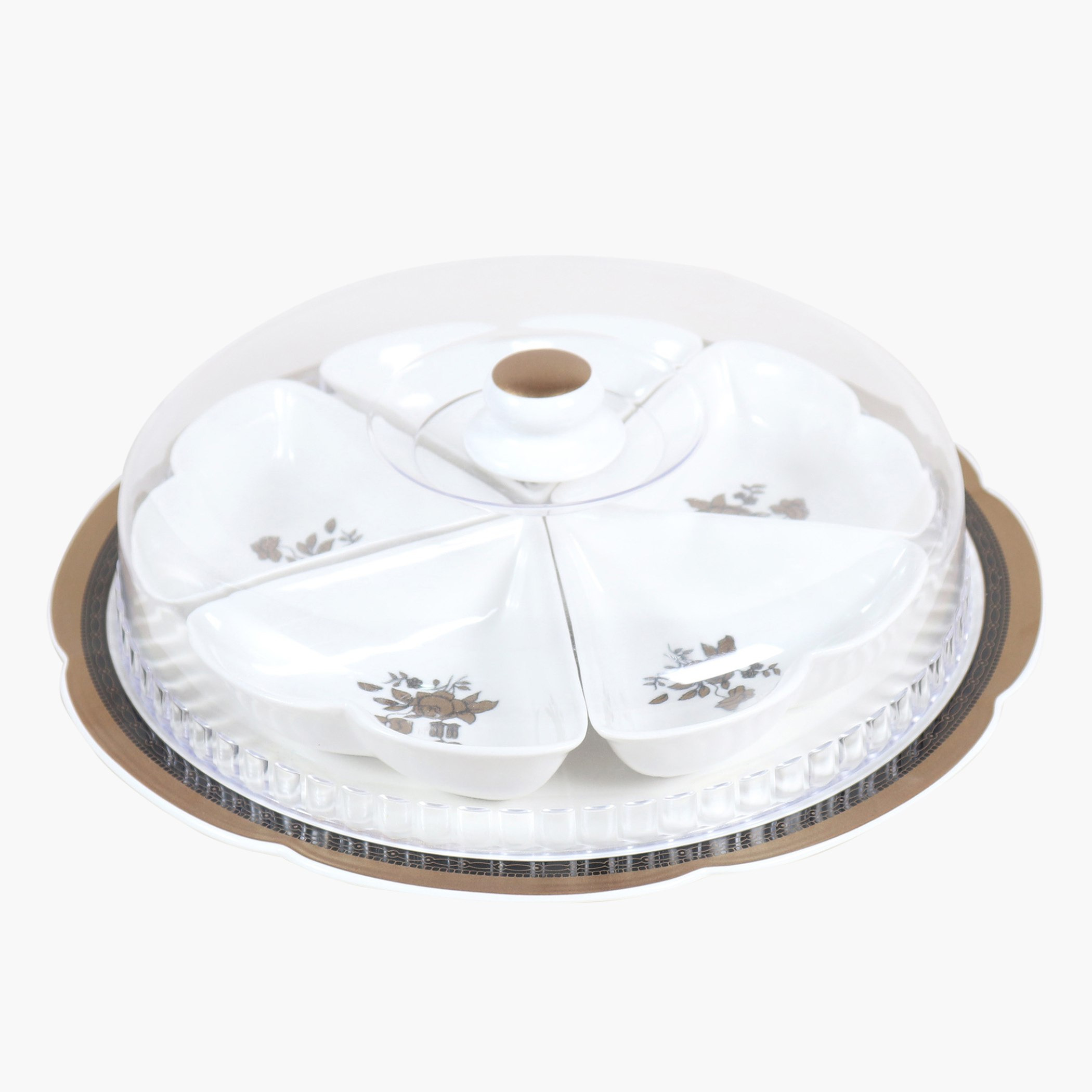 طقم صحن تقديم 7 قطع بغطاء أكريليك من لوكس نيو-hbxdecorandfurnishings-tabletop-serveware-image-1