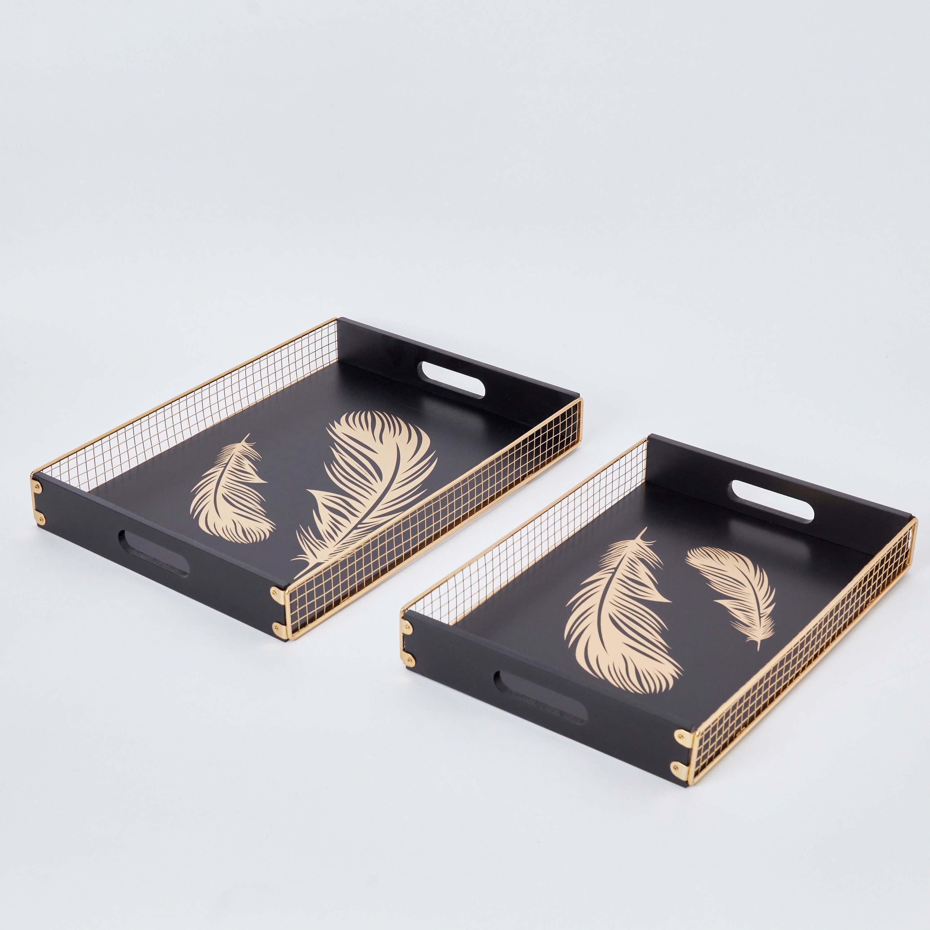طقم صواني تقديم قطعتين بطبعات أوراق شجر من لوكس نيو-hbxdecorandfurnishings-tabletop-serveware-image-7