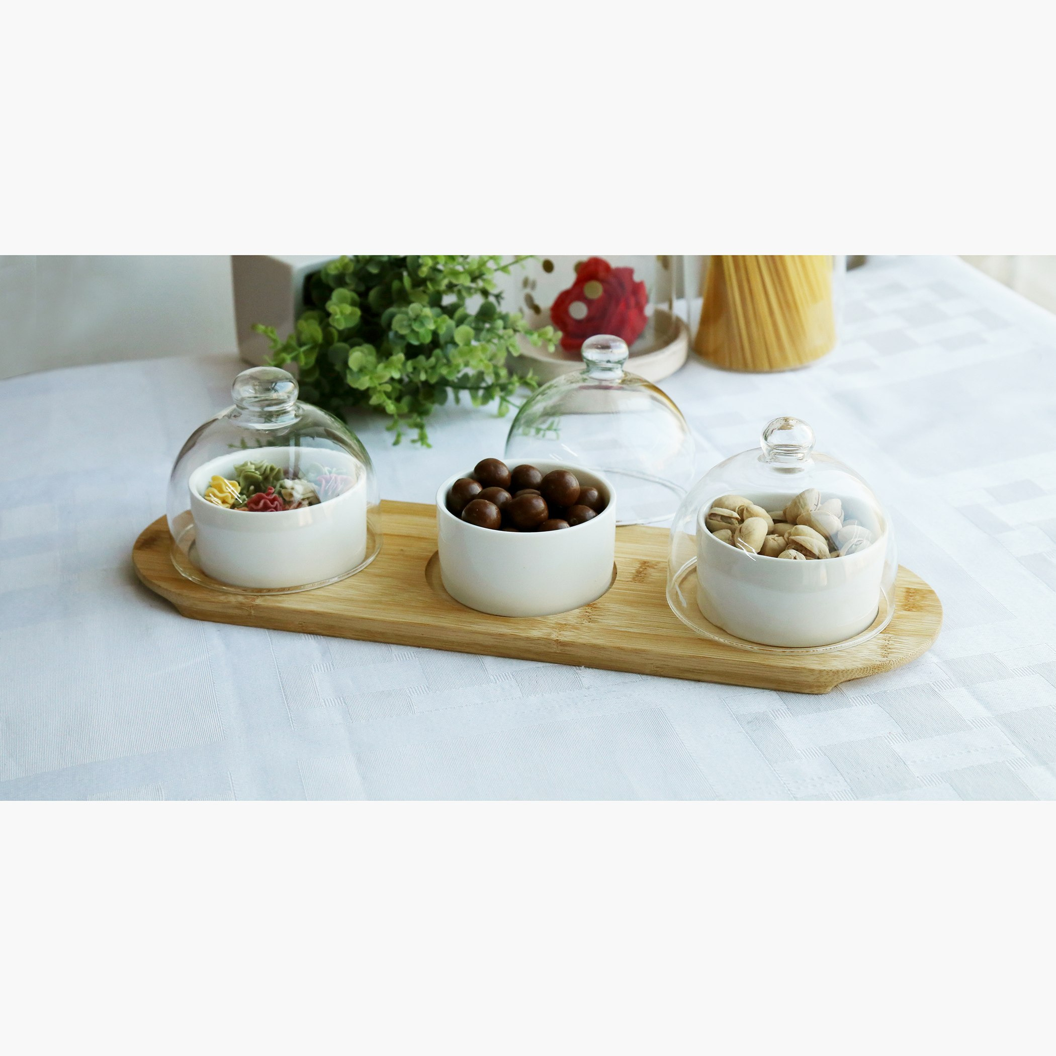 طقم حلويات 6 قطع مع صينية خيزران من فيست-hbxdecorandfurnishings-tabletop-serveware-image-1