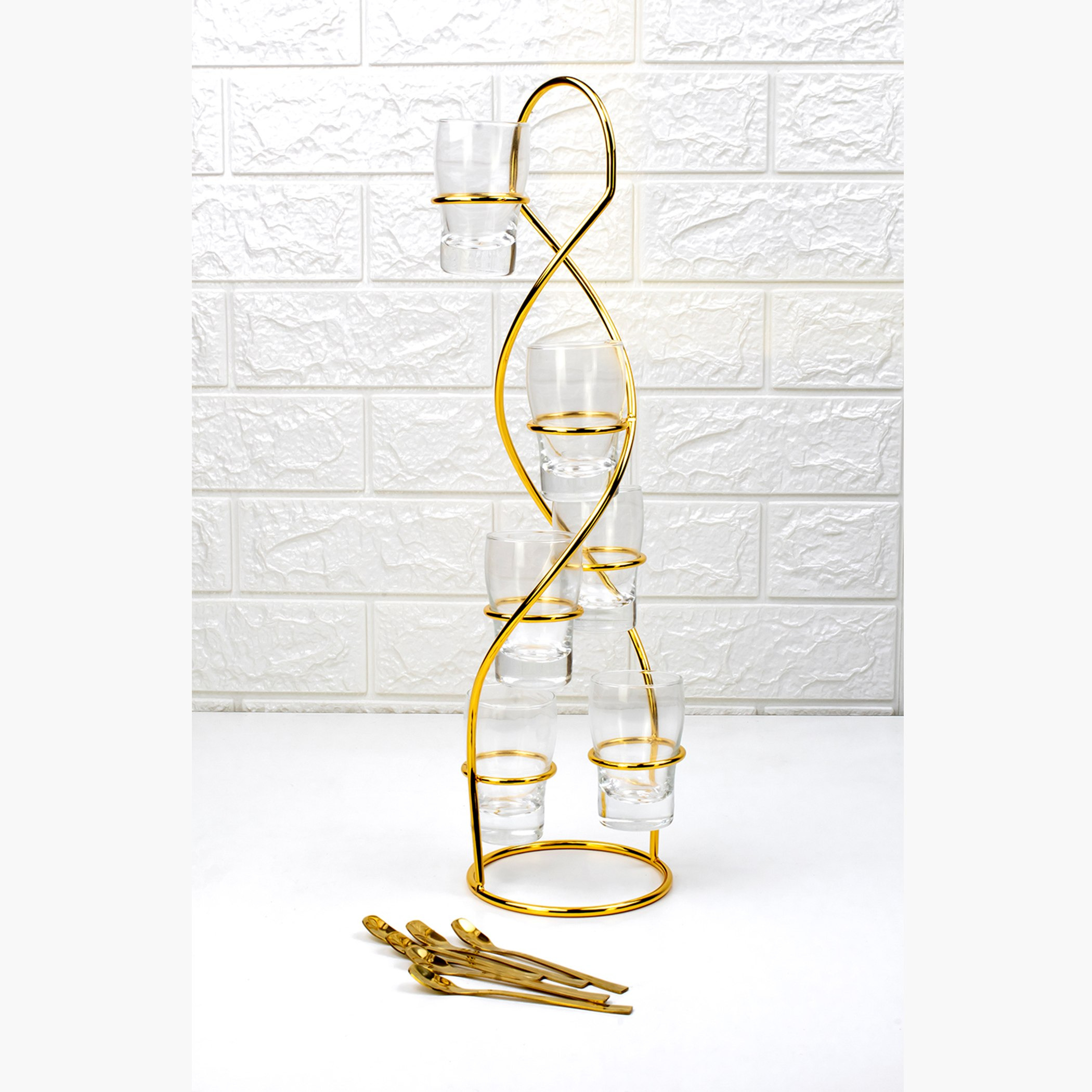 طقم كؤوس حلوى بحامل معدن 12 قطعة من فيست-hbxdecorandfurnishings-tabletop-serveware-image-1