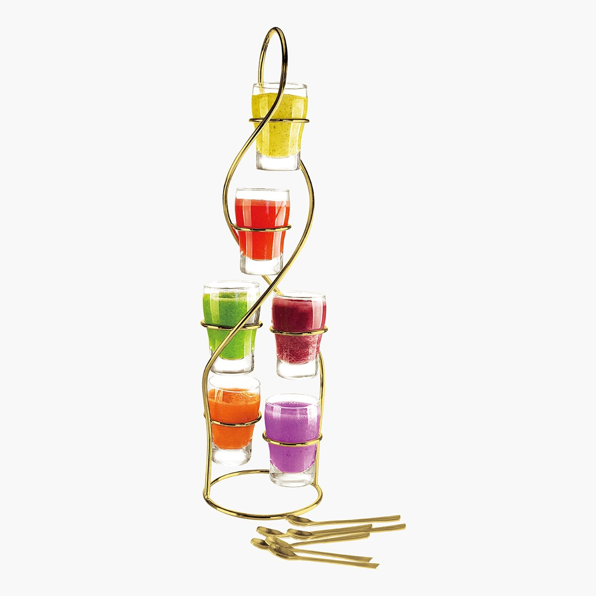 طقم كؤوس حلوى بحامل معدن 12 قطعة من فيست-hbxdecorandfurnishings-tabletop-serveware-image-2