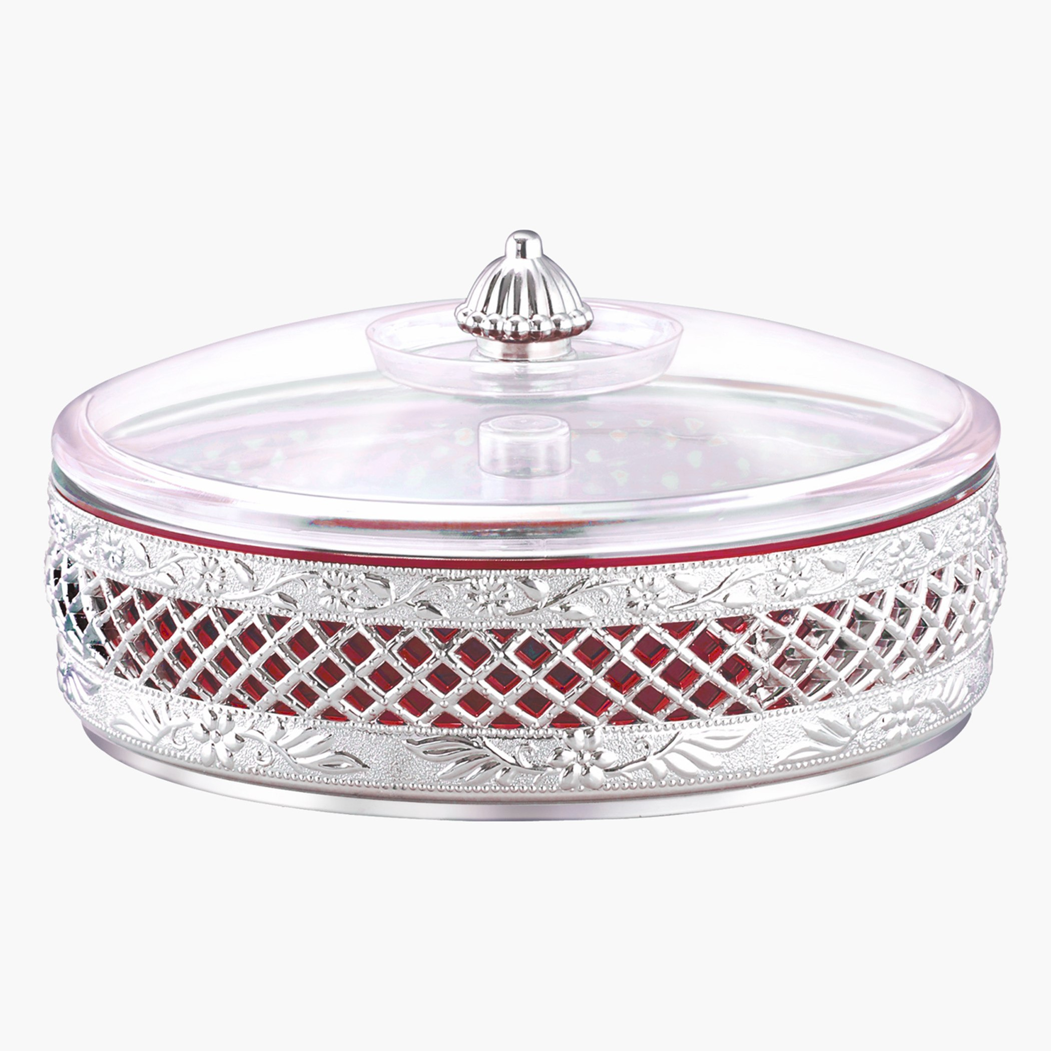صينية تقديم مكسرات جافة مستديرة مع غطاء أكريليك من أكورد-hbxdecorandfurnishings-tabletop-serveware-image-1