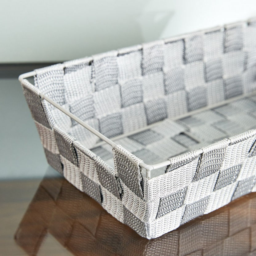 Strap Textured Basket - 32x16.5x8.5 cm-Bathroom Storage-image-2