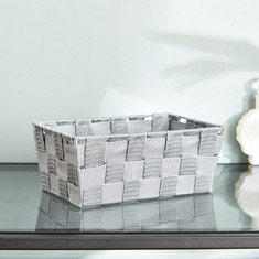 Strap Textured Basket - 22x14.5x9 cm