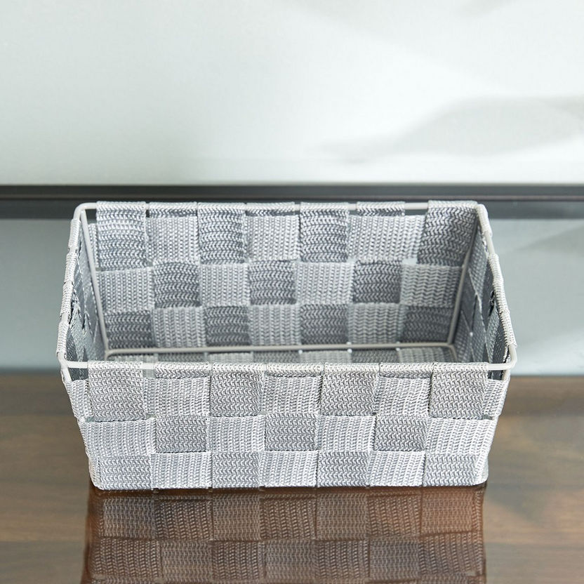 Strap Textured Basket - 22x14.5x9 cm-Organisers-image-1