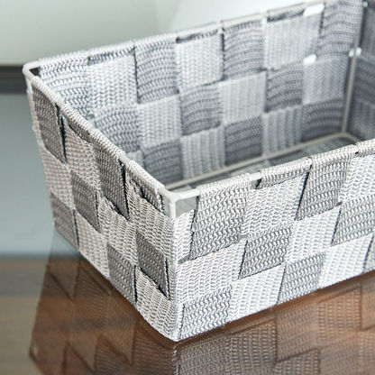 Strap Textured Basket - 22x14.5x9 cms