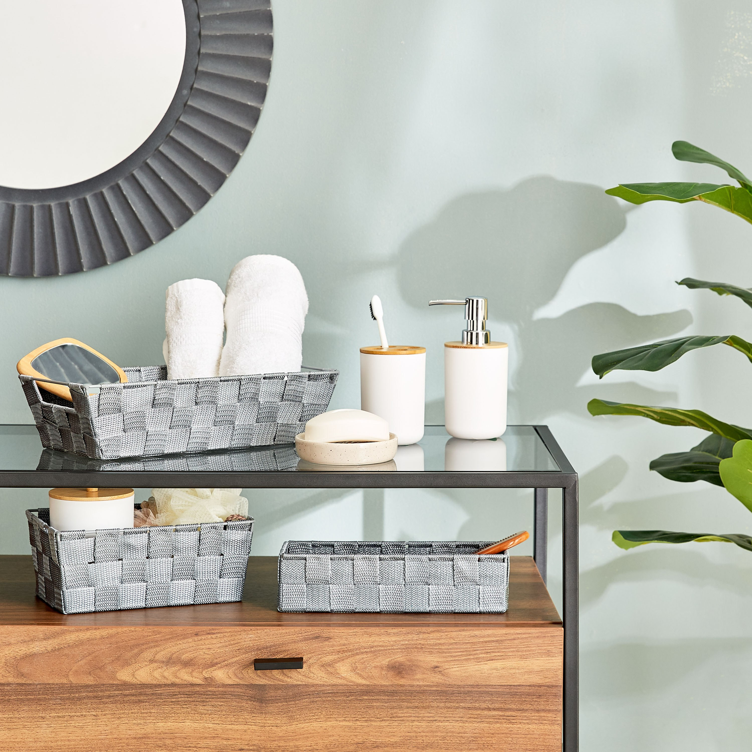 سلة بارزة الملمس من ستراب - 22x14.5x9 سم-PROMO_HB_AE_B2G2_011025-image-4