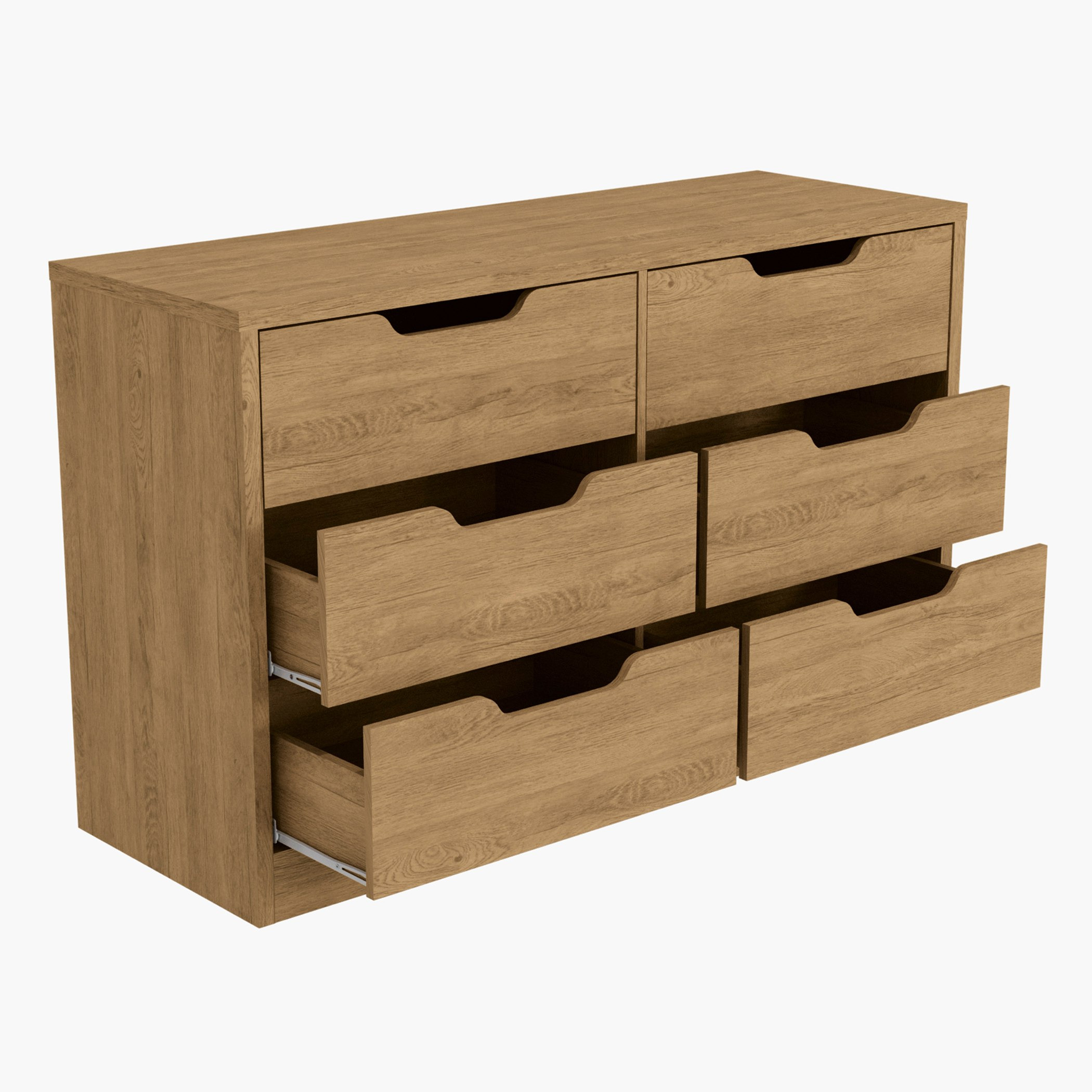 طاولة تزيين ماستر 6 أدراج دون مرآة من فورتاليزا-hbxfurniture-bedroom-dressersandmirrors-image-3