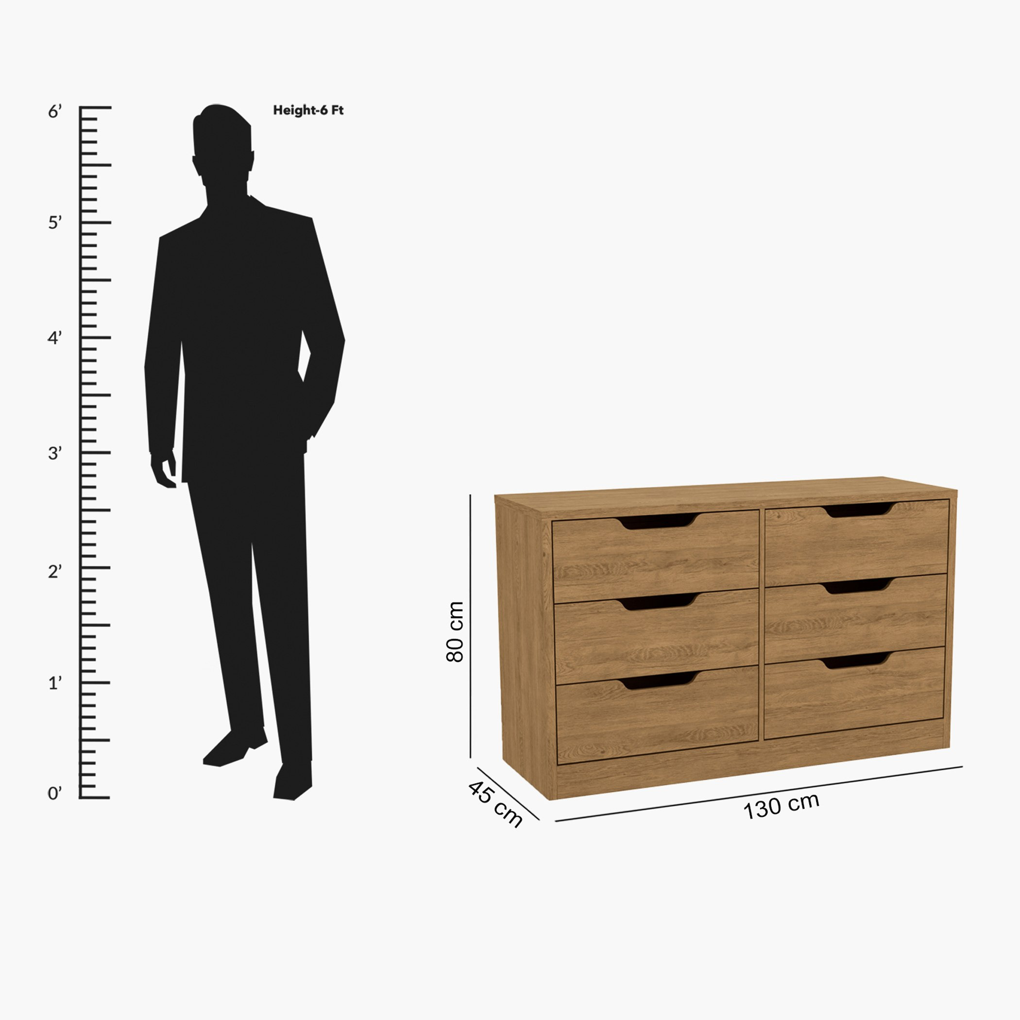 طاولة تزيين ماستر 6 أدراج دون مرآة من فورتاليزا-hbxfurniture-bedroom-dressersandmirrors-image-6