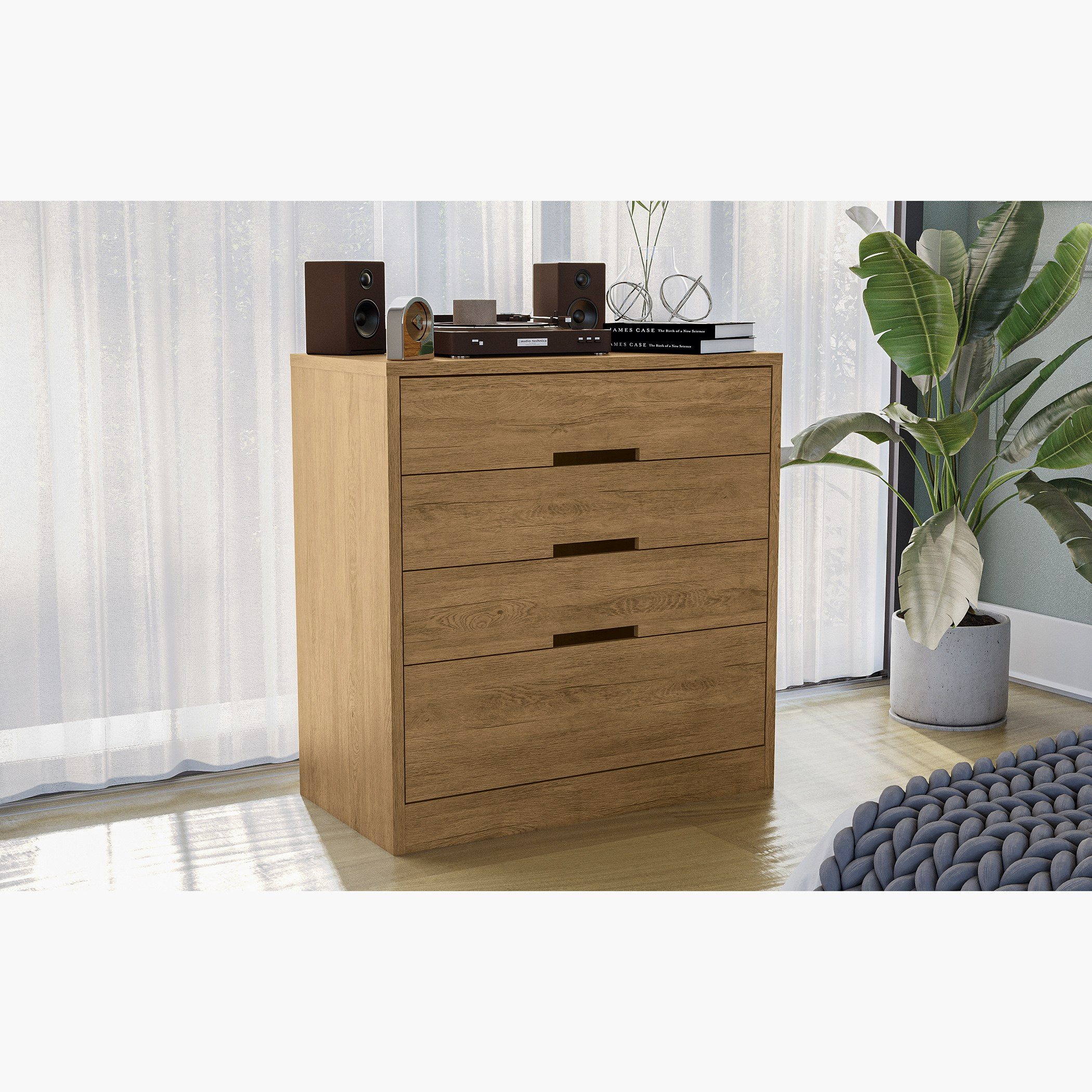 Fortaleza Chest of 4-Drawers-hbxfurniture-dressersandchests-chestofdrawers-image-1