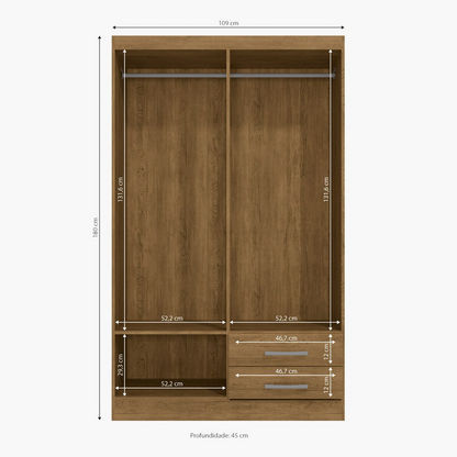 Fortaleza 4-Doors Young Wardrobe with 2 Drawers