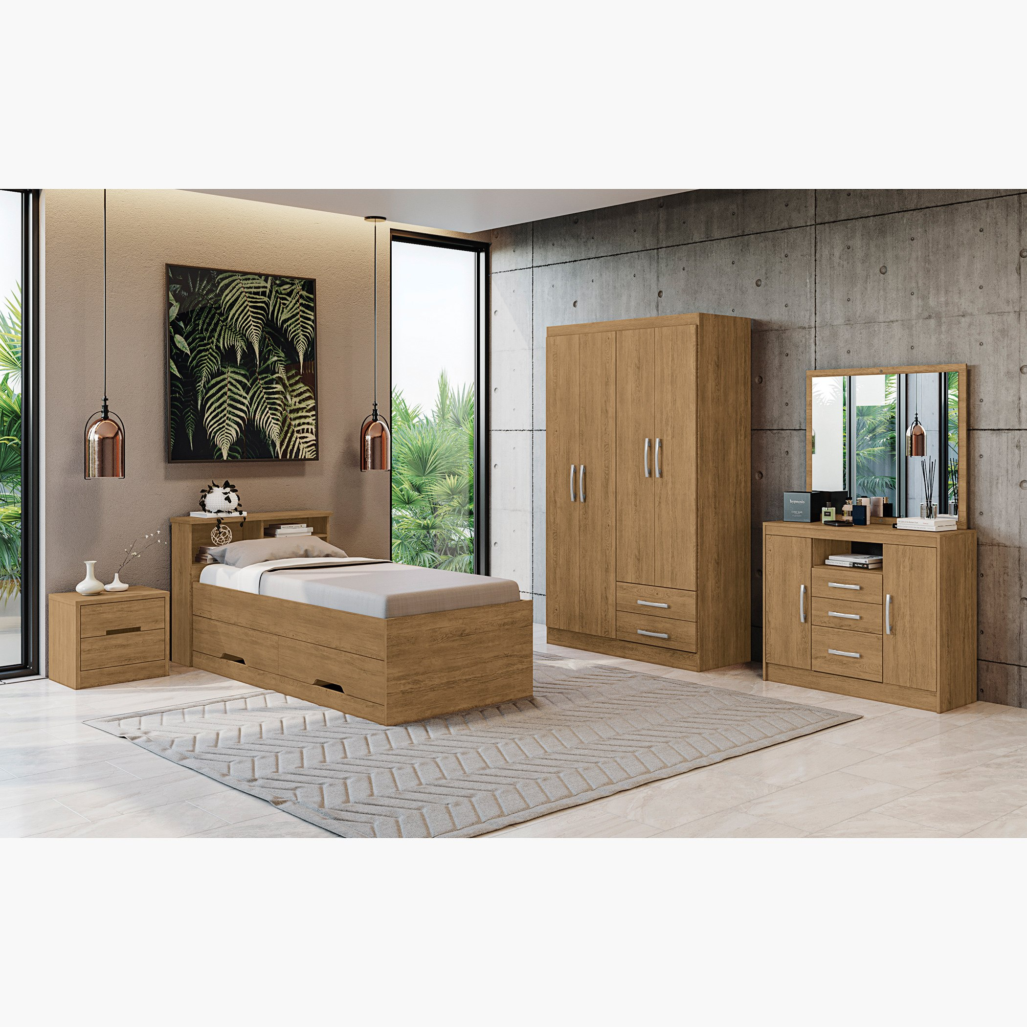 خزانة ملابس صغيرة بـ4 أبواب ودرجين من فورتاليزا-hbxfurniture-wardrobes-image-3