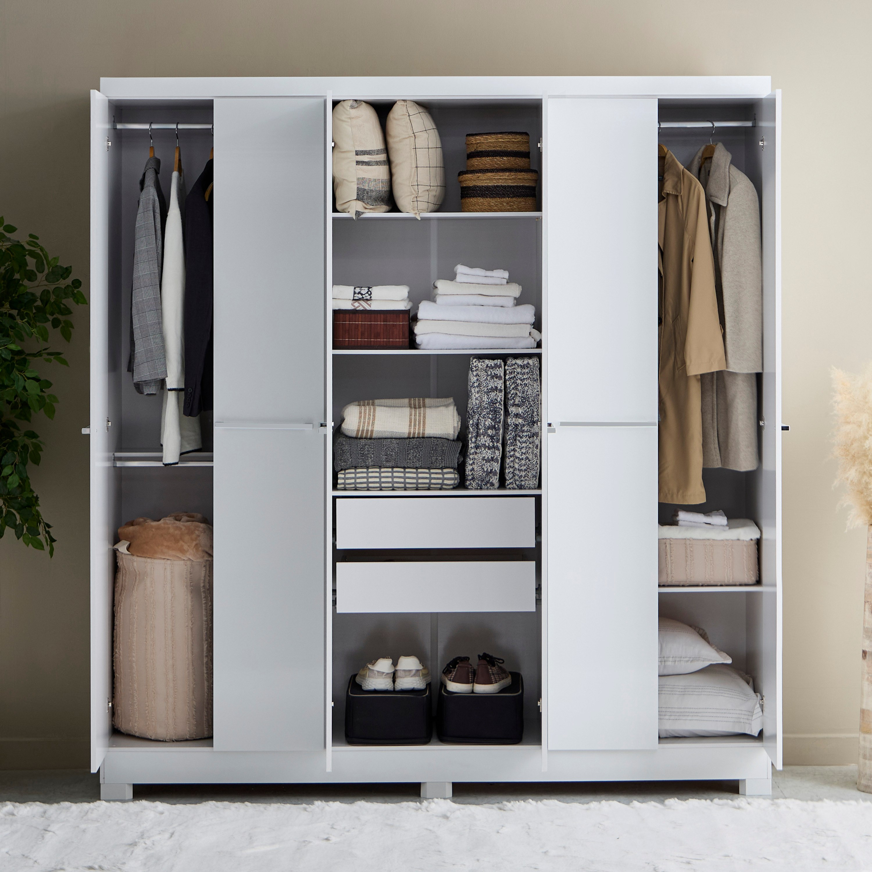 خزانة ملابس 6 أبواب - لوندرينا من موڤو-hbxfurniture-wardrobes-image-3
