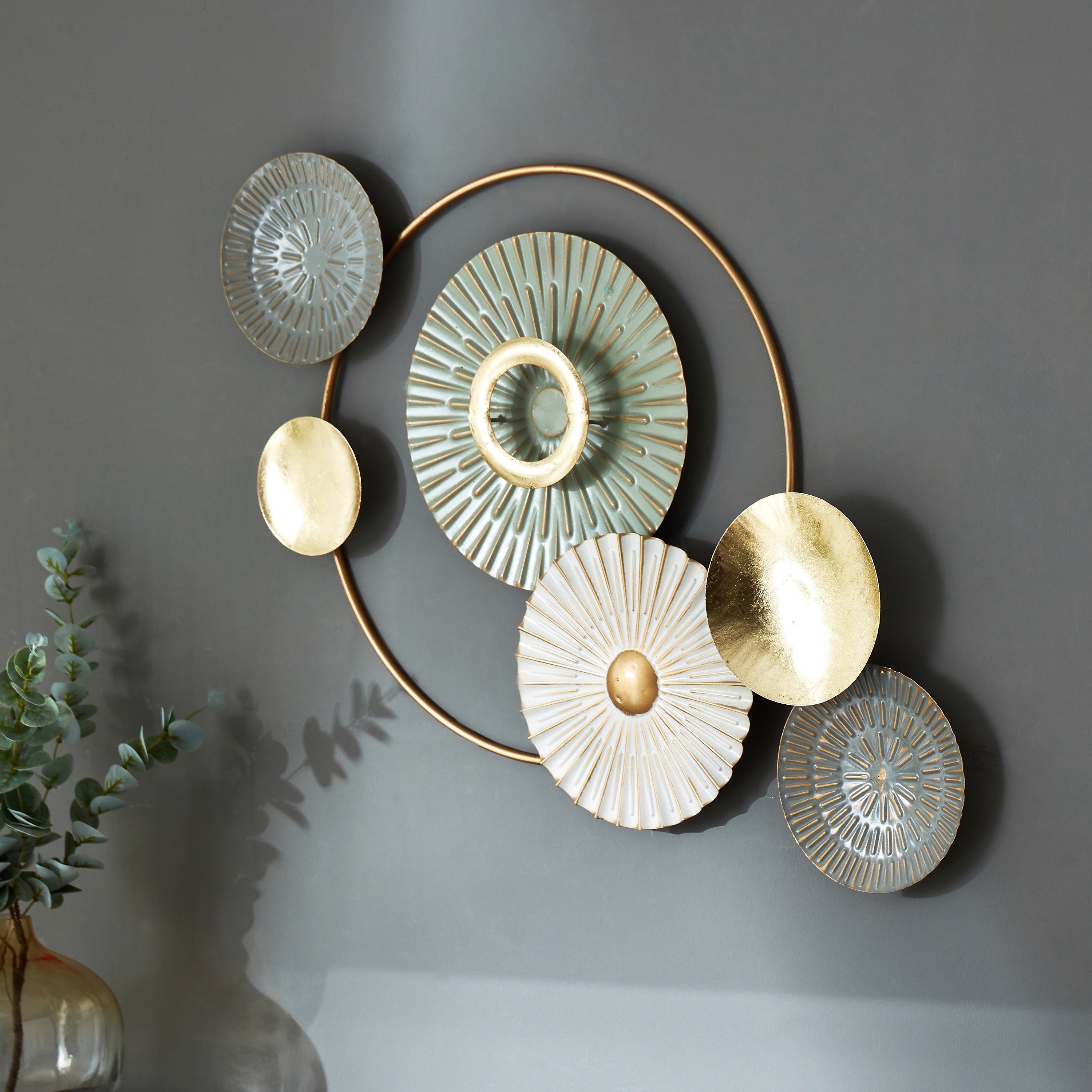 Walton Metal Circular Wall Art - 91x5x50 cm-hbxlivingroom-walldecor-wallart-image-2