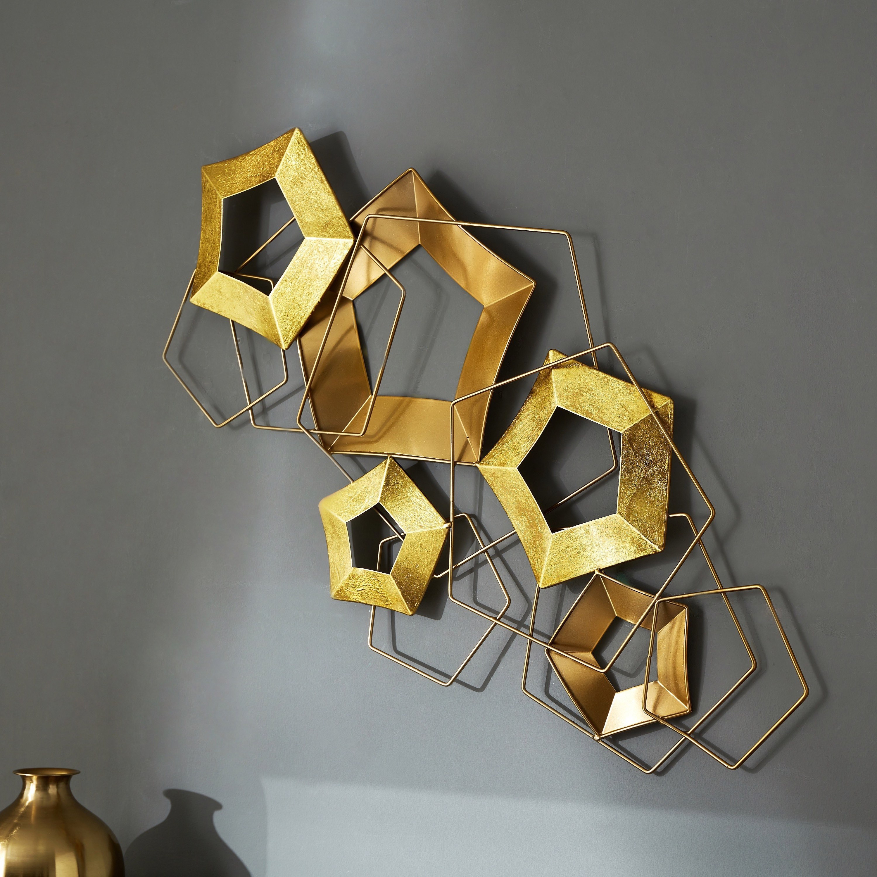 زينة حائط معدن من والتون - 91×5×48 سم-hbxlivingroom-walldecor-wallart-image-2