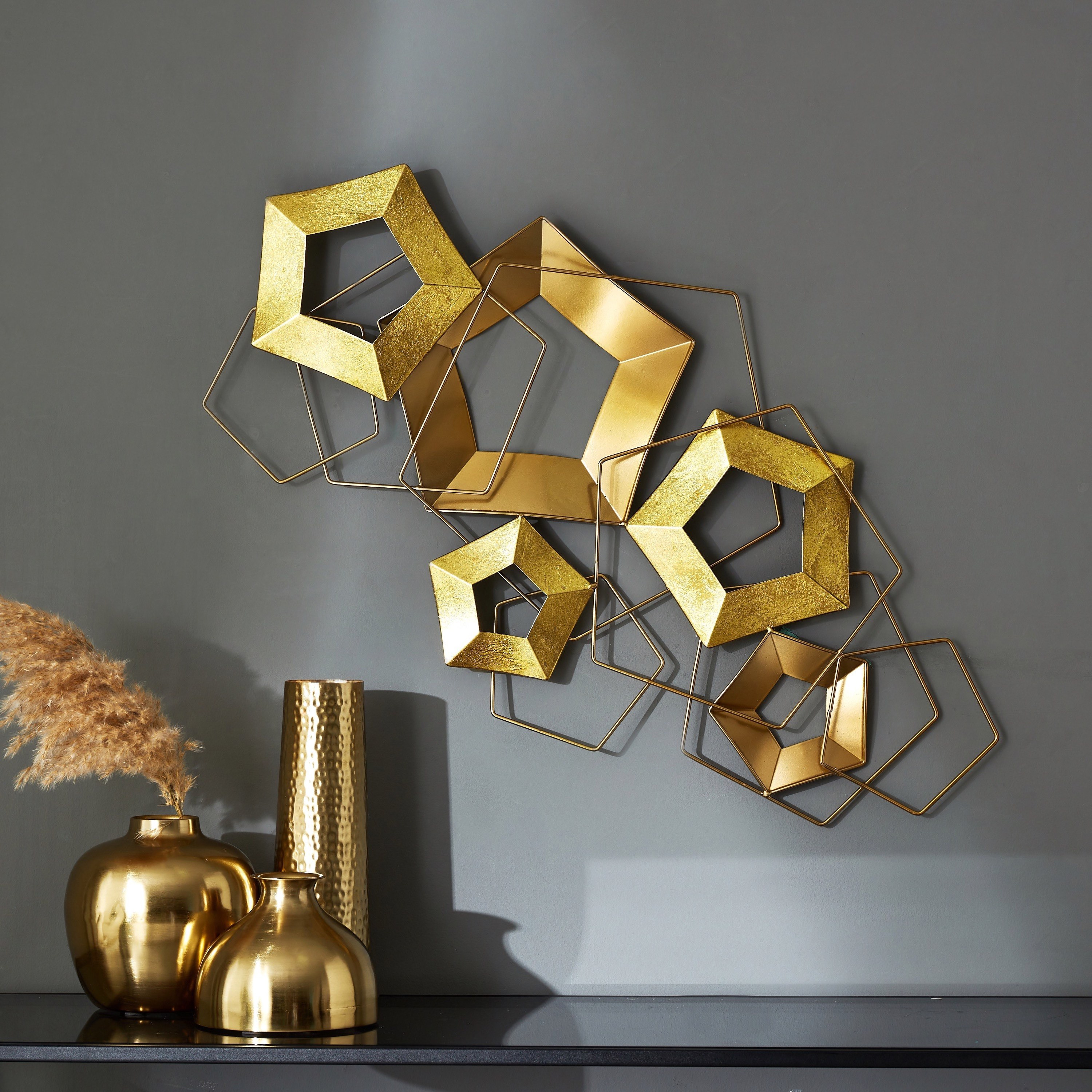 زينة حائط معدن من والتون - 91×5×48 سم-hbxlivingroom-walldecor-wallart-image-4
