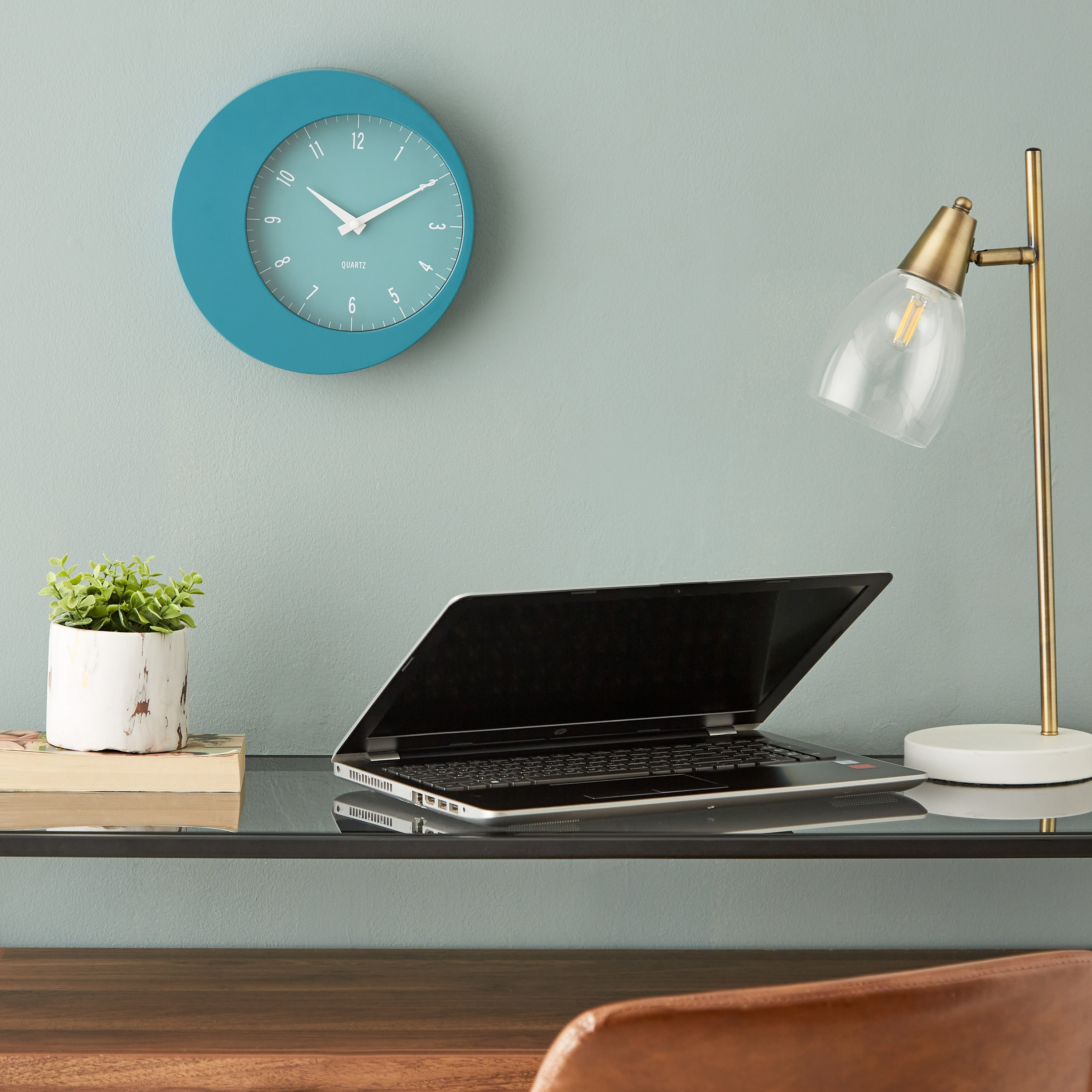 Emma Plastic Round Wall Clock - 24x4 cm-hbxdiningroom-decorandaccessories-clocks-image-5
