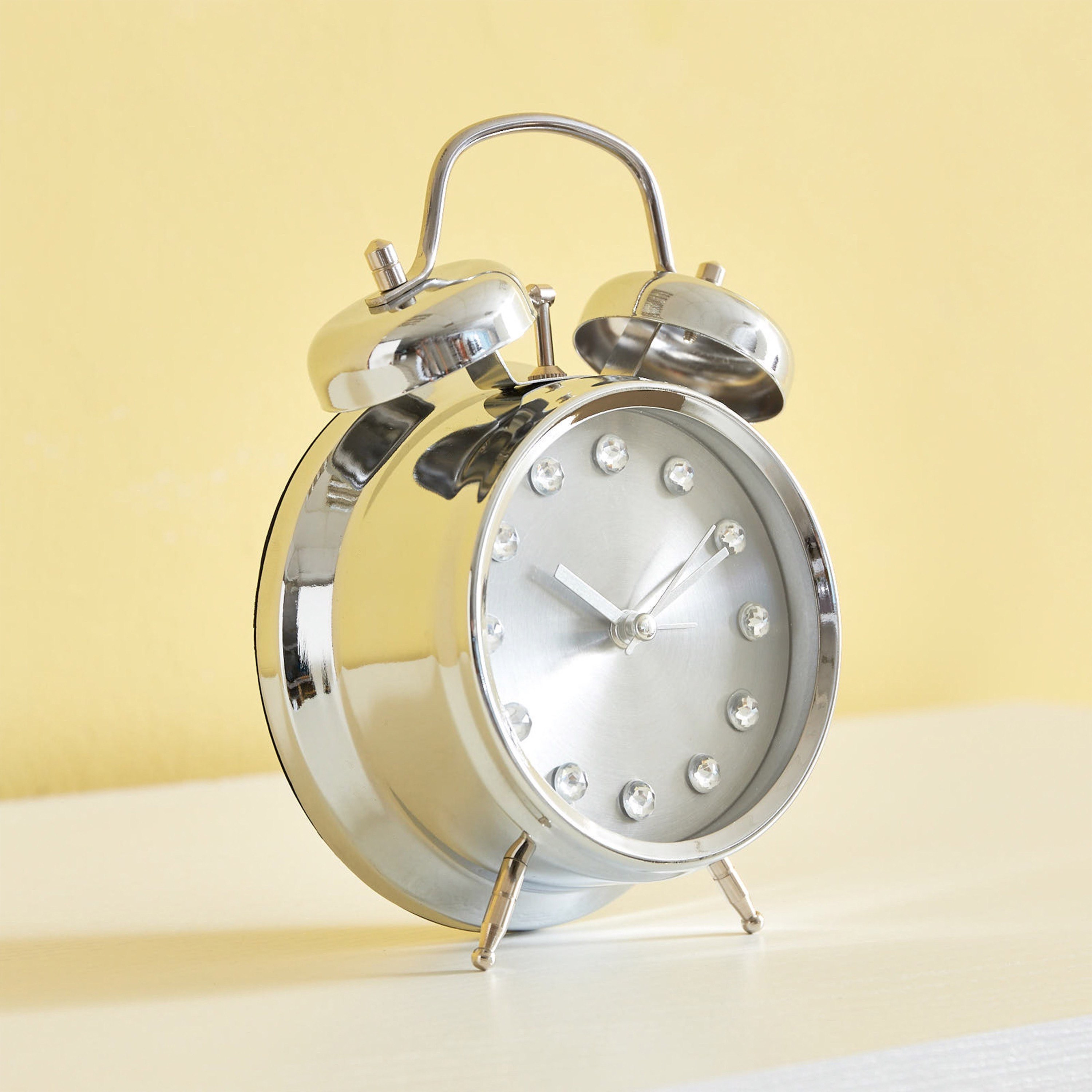 ساعة منبه معدن بجرس مزدوج من إيما - 11.8x5.7x17 سم-hbxdiningroom-decorandaccessories-clocks-image-2