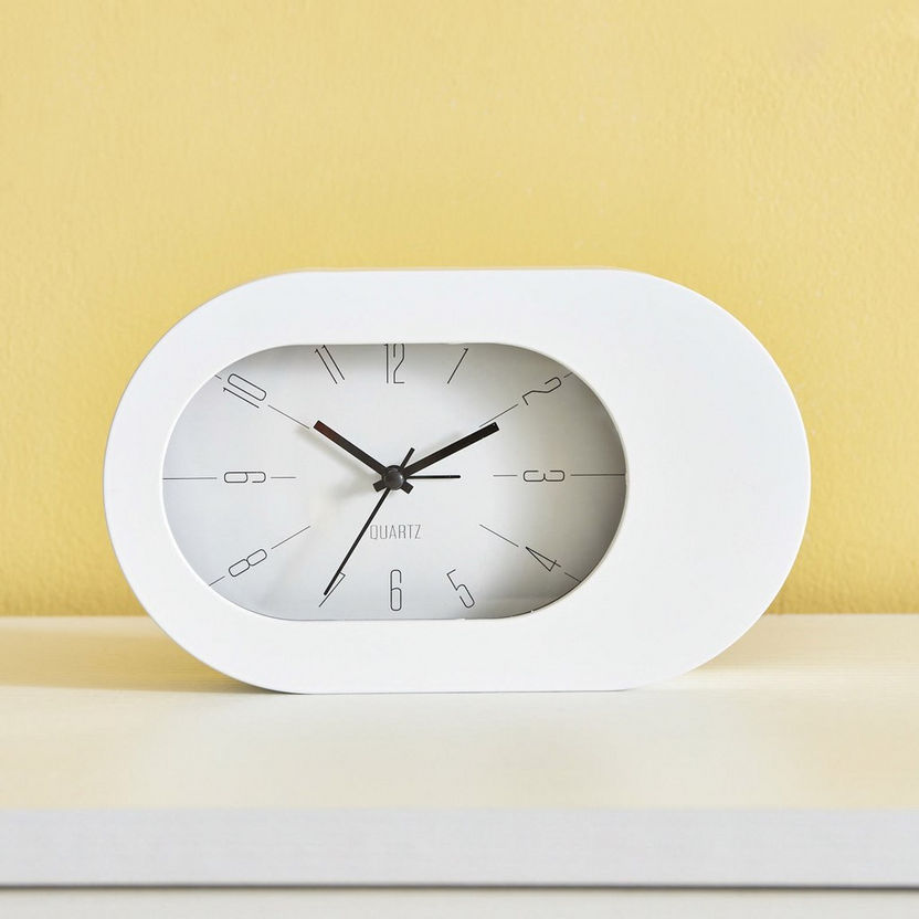 Emma Plastic Table Alarm Clock - 21x4.7x12.6 cm-Clocks-image-0