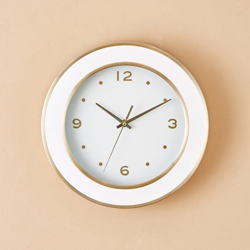 Emma Aluminium Wall Clock with Metallic Border - 30x4.2 cm-Clocks-image-0