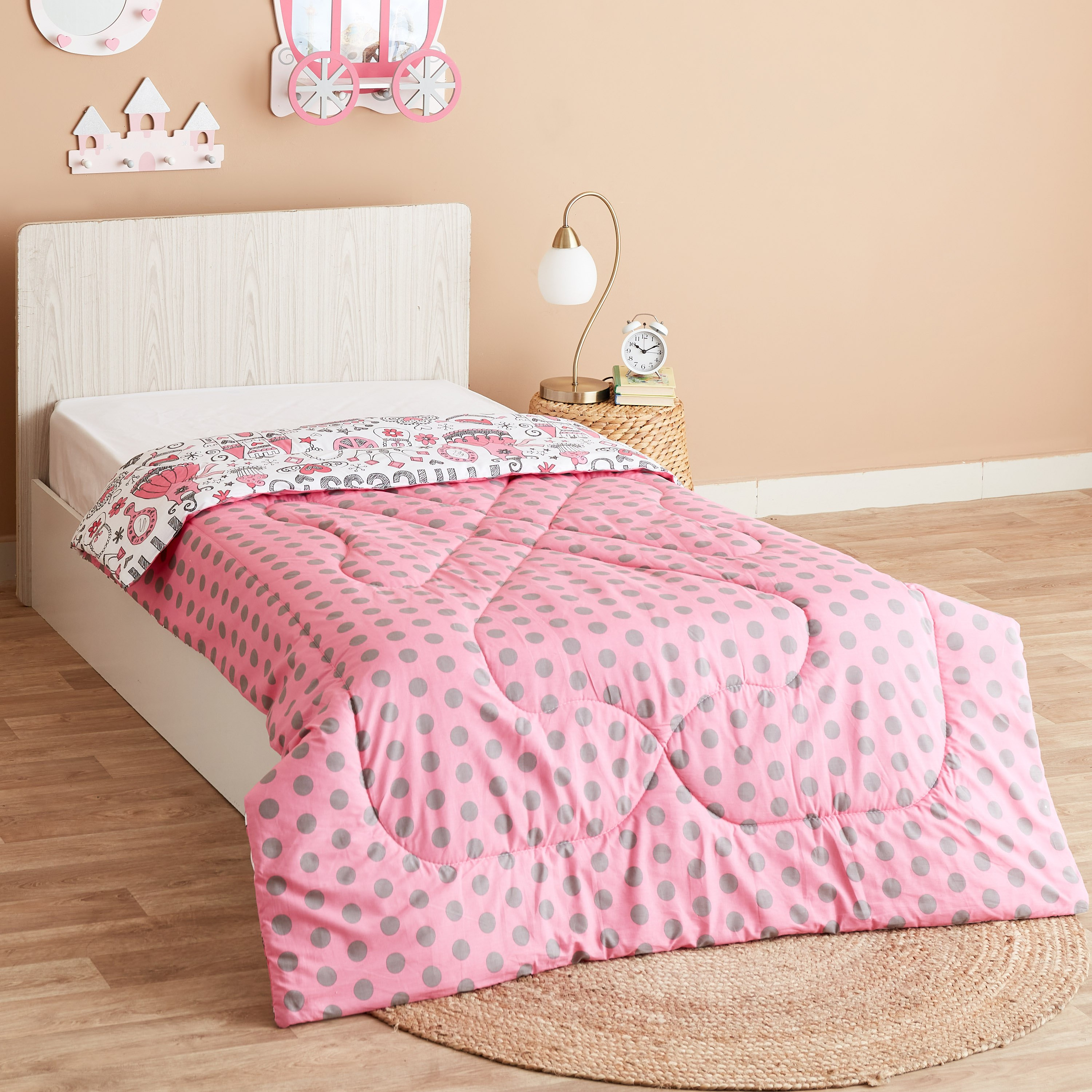 Candice Pretty Girl Reversible Single Comforter - 135x220 cm-hbxhomeware-hbxkidsandyouth-image-2