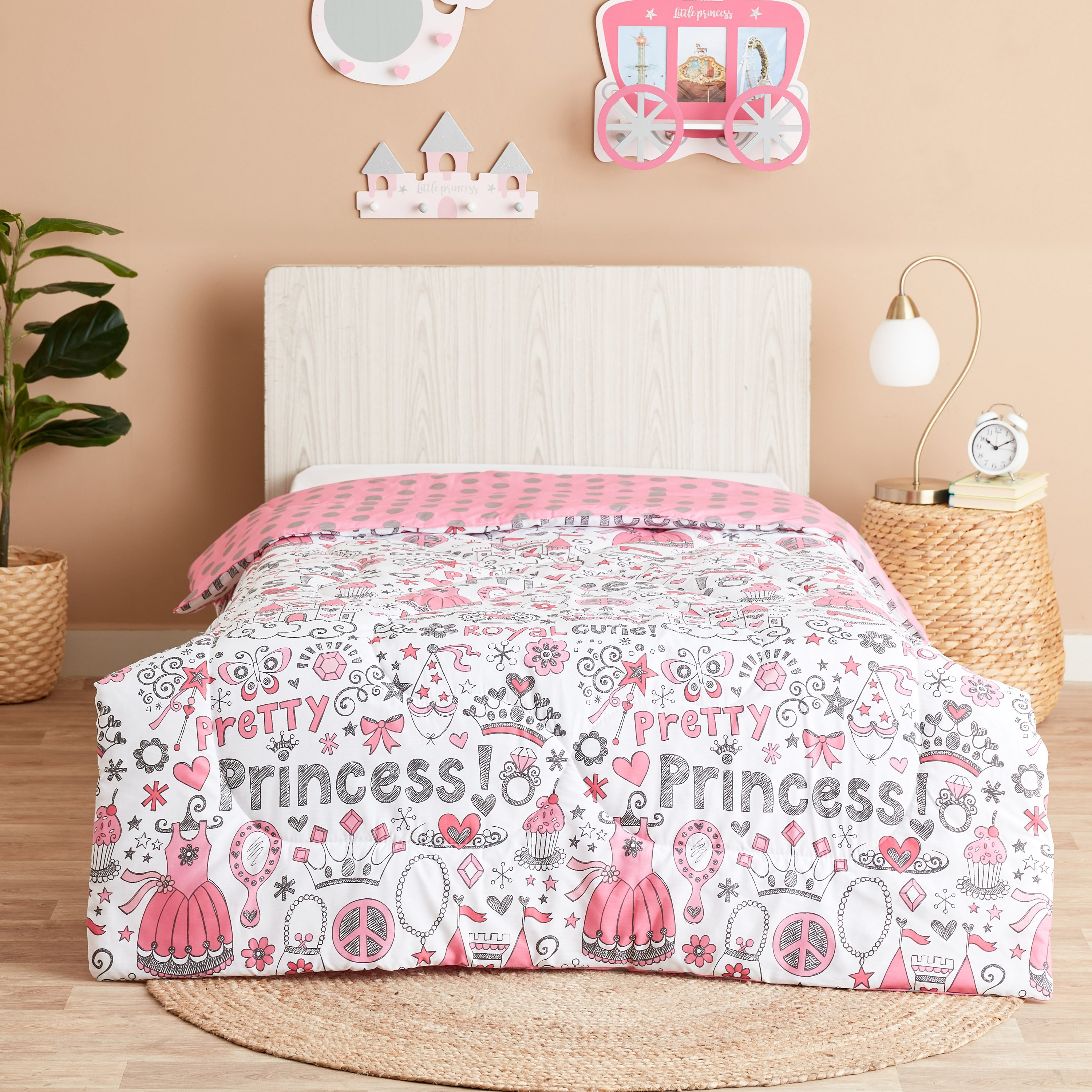 Candice Pretty Girl Reversible Single Comforter - 135x220 cm-hbxhomeware-hbxkidsandyouth-image-3