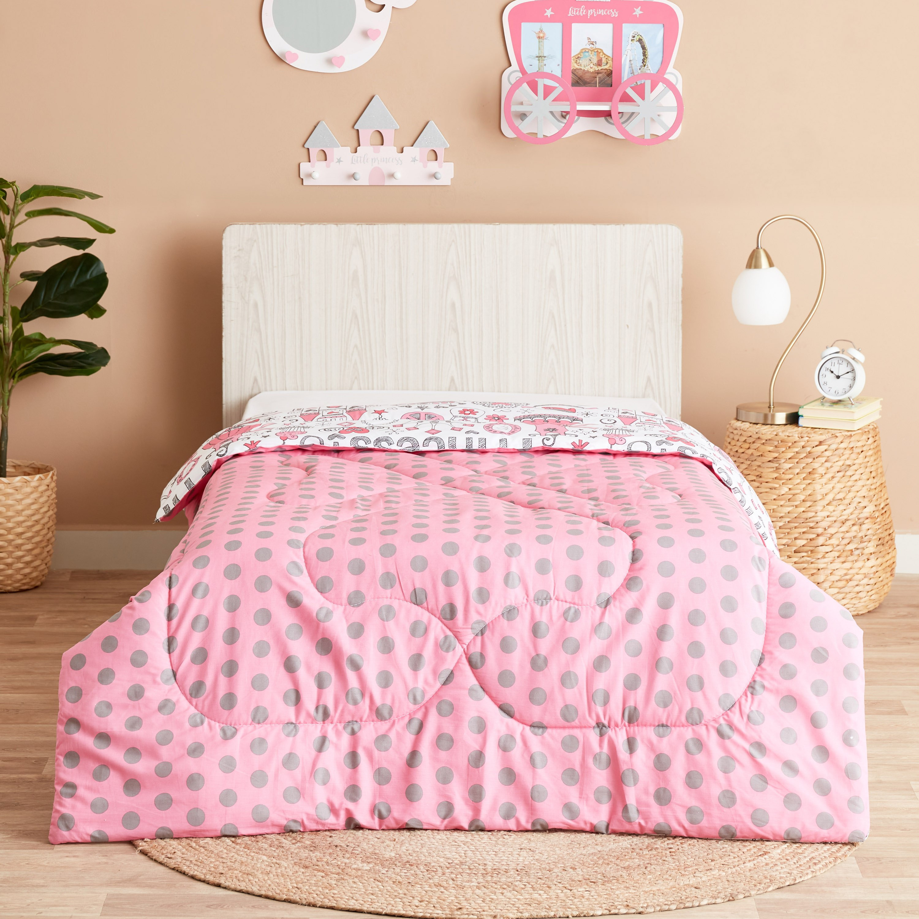 Candice Pretty Girl Reversible Single Comforter - 135x220 cm-hbxhomeware-hbxkidsandyouth-image-4
