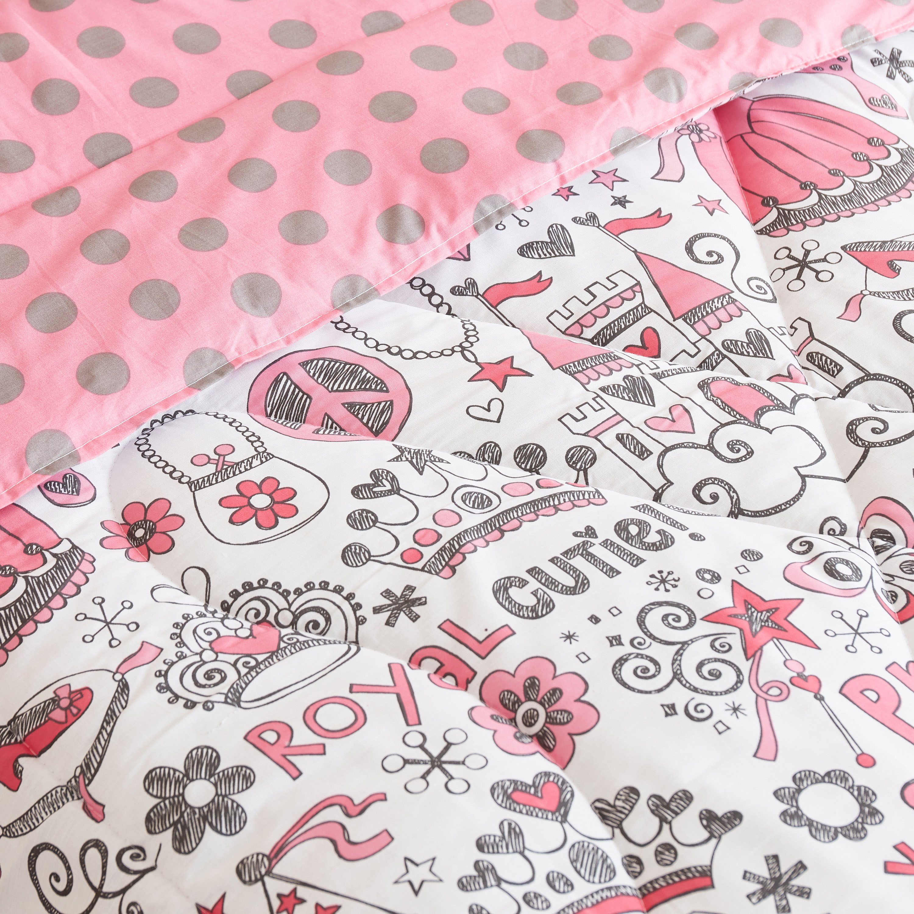 Candice Pretty Girl Reversible Single Comforter - 135x220 cm-hbxhomeware-hbxkidsandyouth-image-5