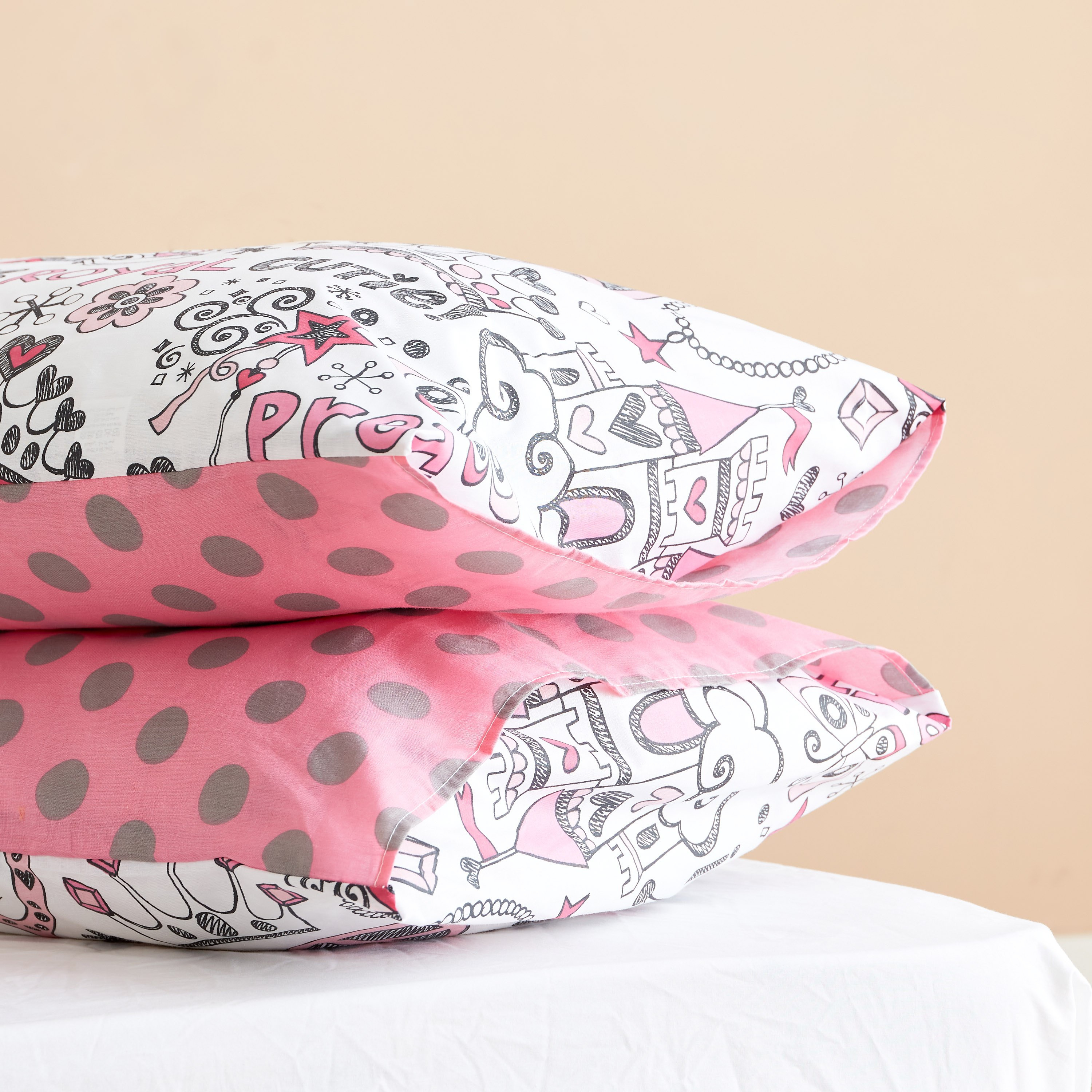 Pink polka hot sale dot pillowcase