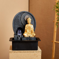 Buddha Large Fountain with Rolling Crystal Ball and Light
